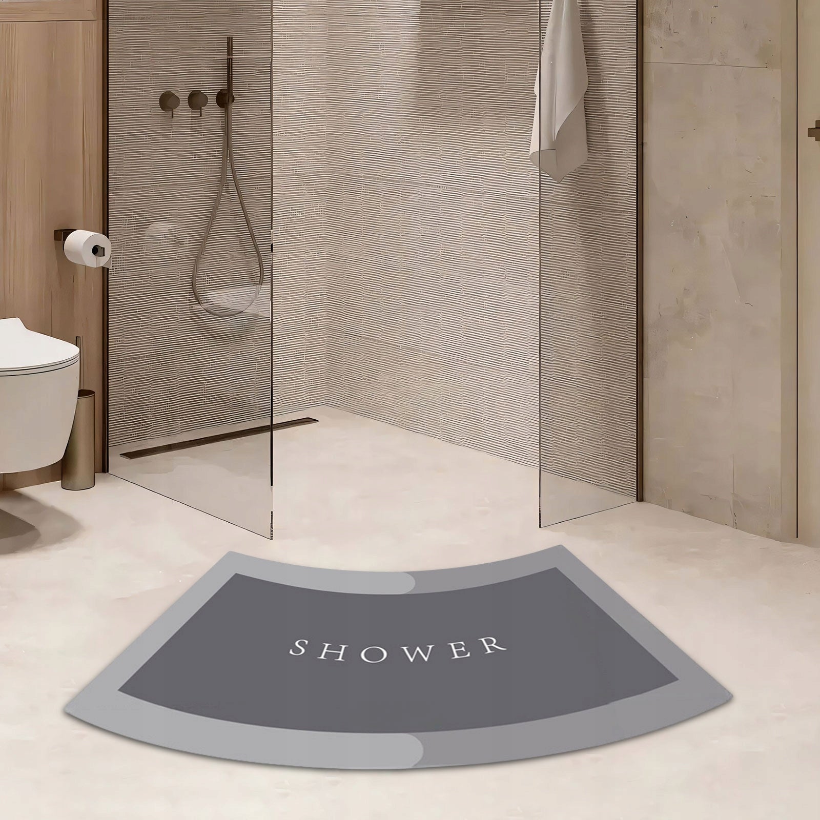 BATHROOM MAT NON-SLIP QUICK-DRYING BATHROOM RUG 45x100CM