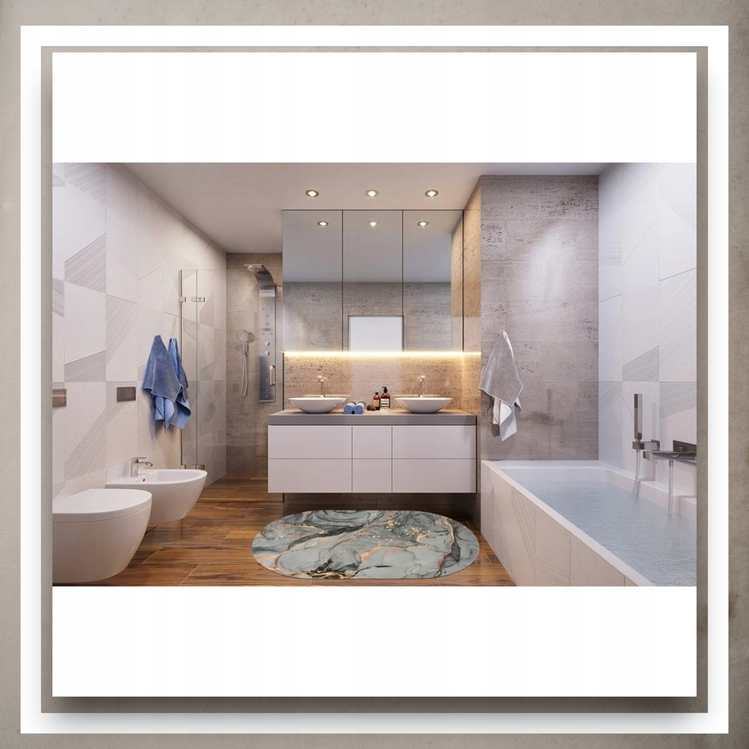 BATHROOM MAT QUICK-DRYING ABSORBENT ANTI-SLIP CARPET 60X90 Manufacturer code antypoślizowa duża gumowa 60x90 cm