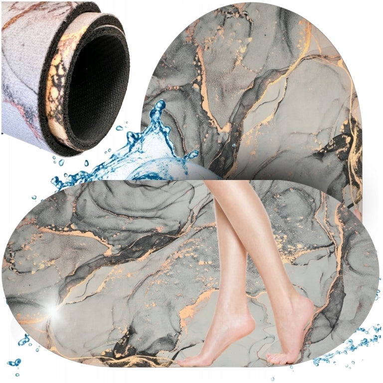 BATHROOM MAT QUICK-DRYING ABSORBENT ANTI-SLIP CARPET 60X90