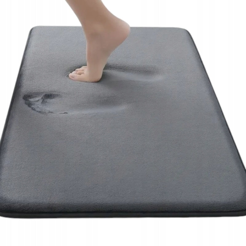 BATHROOM MAT SHOWER RUG BATHTUB SOFT GREY 40X60