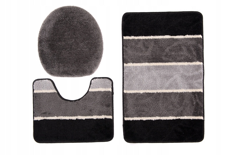 BATHROOM MATS 3 EL. ANTI-SLIP THICK 24H