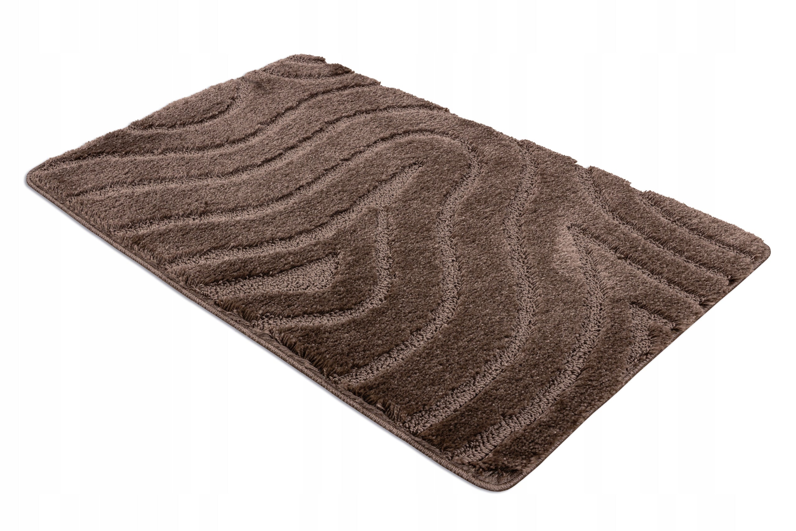 BATHROOM RUG 50x80 WAVES BROWN NON-SLIP SOFT #KPL303 Manufacturer code KPL303