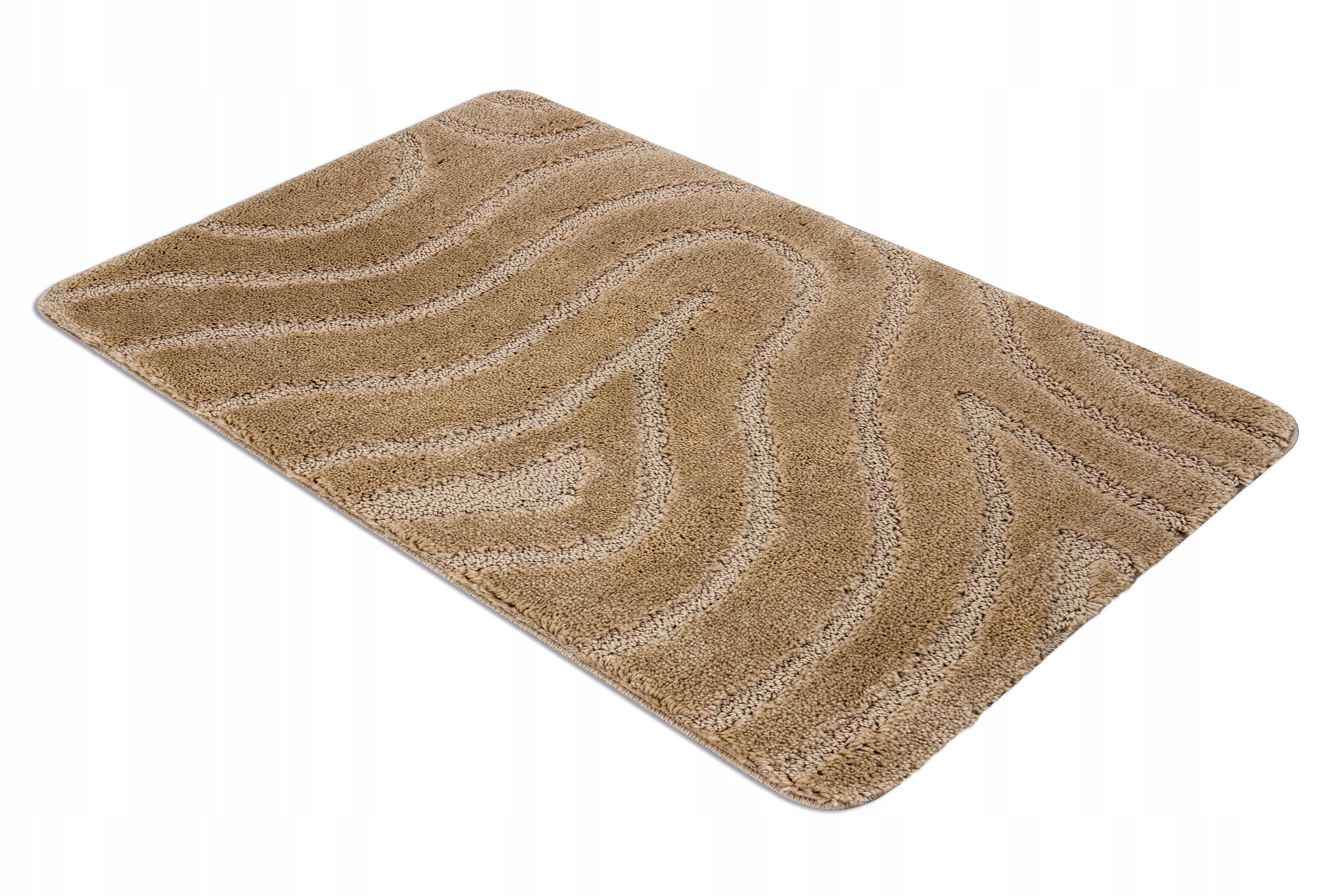 BATHROOM RUG 50x80 WAVES beige NON-SLIP SOFT #KPL302 Manufacturer code KPL302