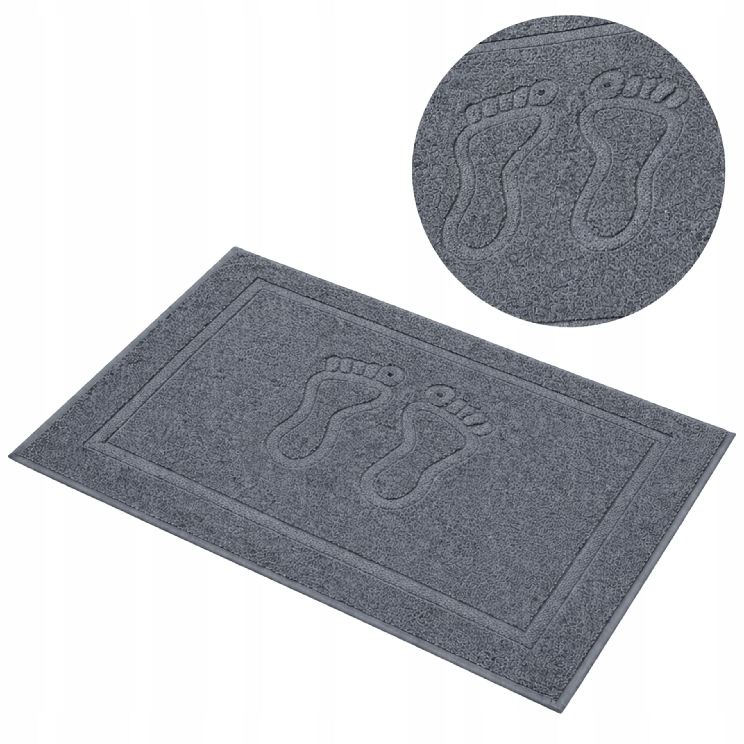 BATHROOM RUG ABSORBENT GREY THICK FOOT BATHROOM MAT 50x70 cm