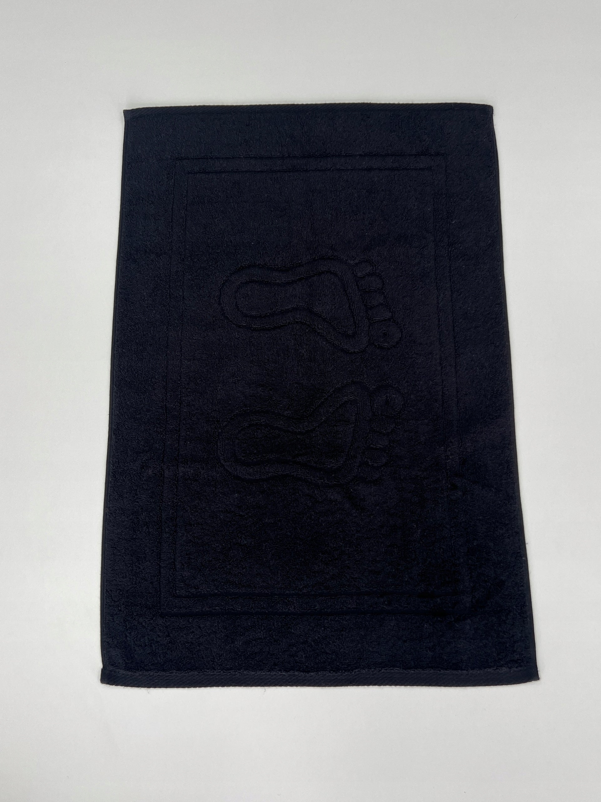 BATHROOM RUG ABSORBENT THICK MAT FOOT 100% COTTON BLACK 50x70 cm Packaging status original