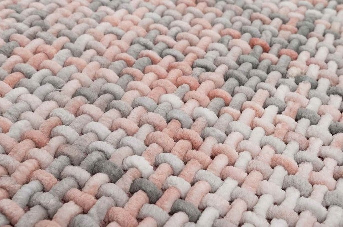 BATHROOM RUG ABSORBENT WASHABLE COTTON BRAIDED 60X100 MELANGE ROSES Manufacturer code 509345