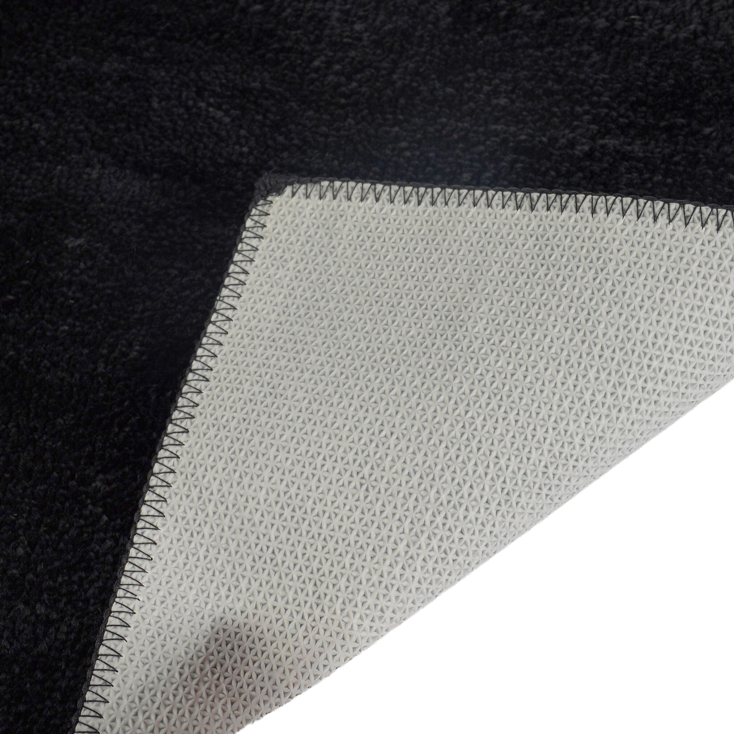 BATHROOM RUG ANTI-SLIP MICROFIBER 40x60 BLACK SOFT 1600 g/m2 Product width 60 cm
