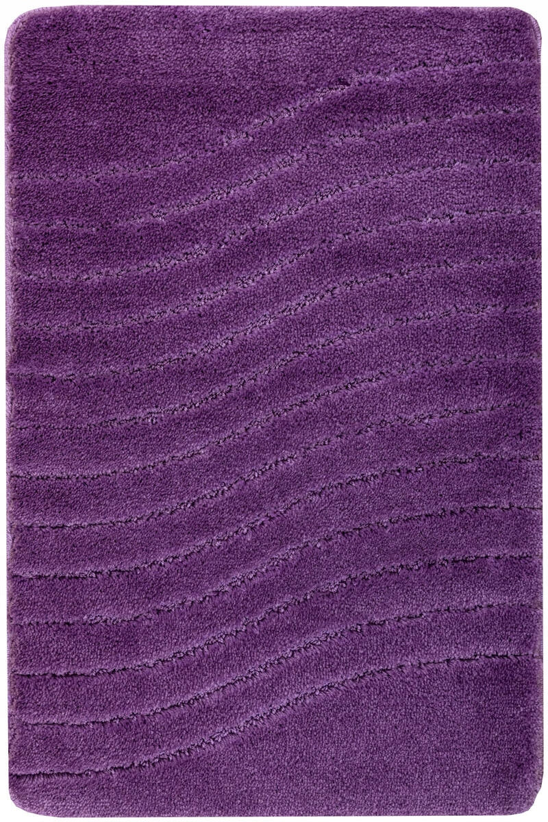 BATHROOM RUG ANTI-SLIP PURPLE FOR TOILET MAT SARA 50x60 cm Length 60 cm
