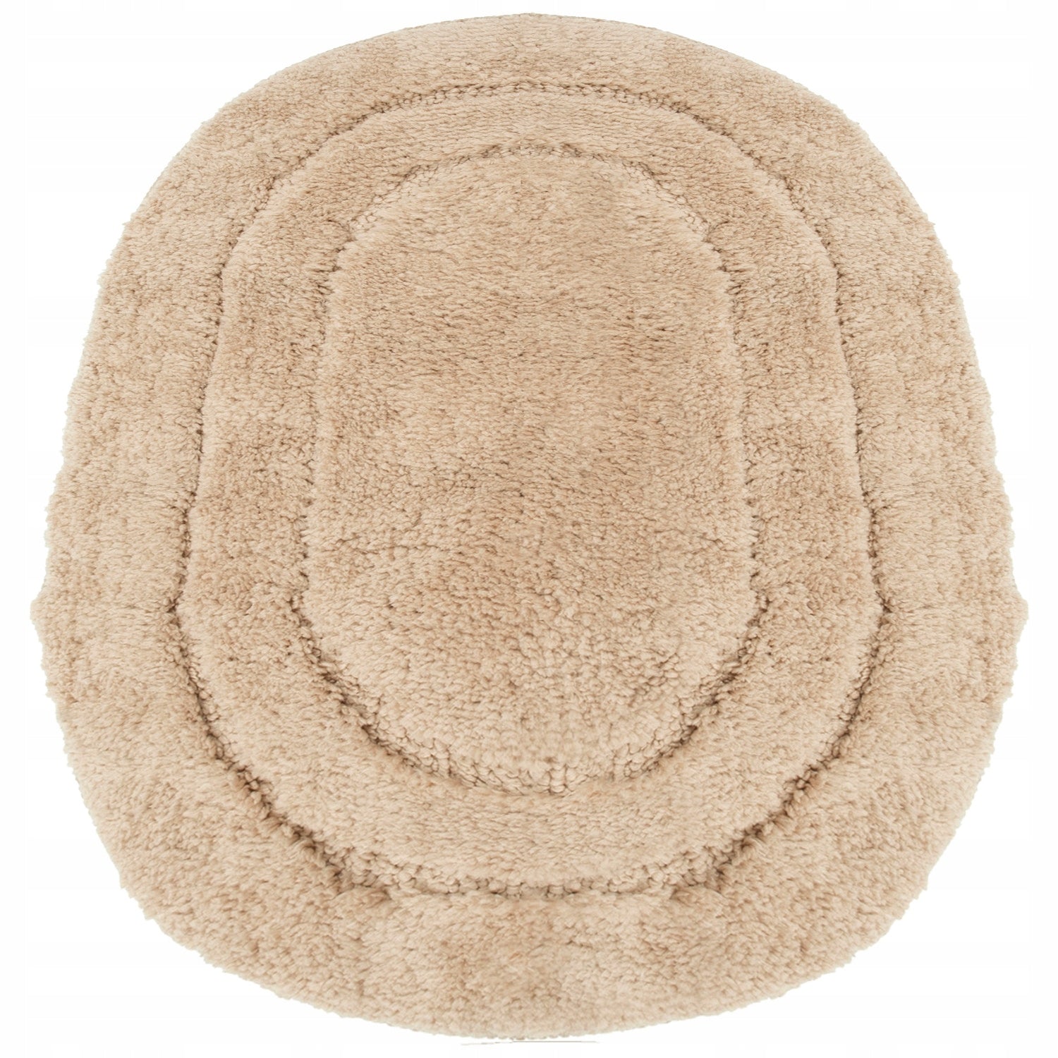 BATHROOM RUG BEIGE NON-SLIP 40x60CM SOFT ABSORBENT OVAL MAT Manufacturer code 507774