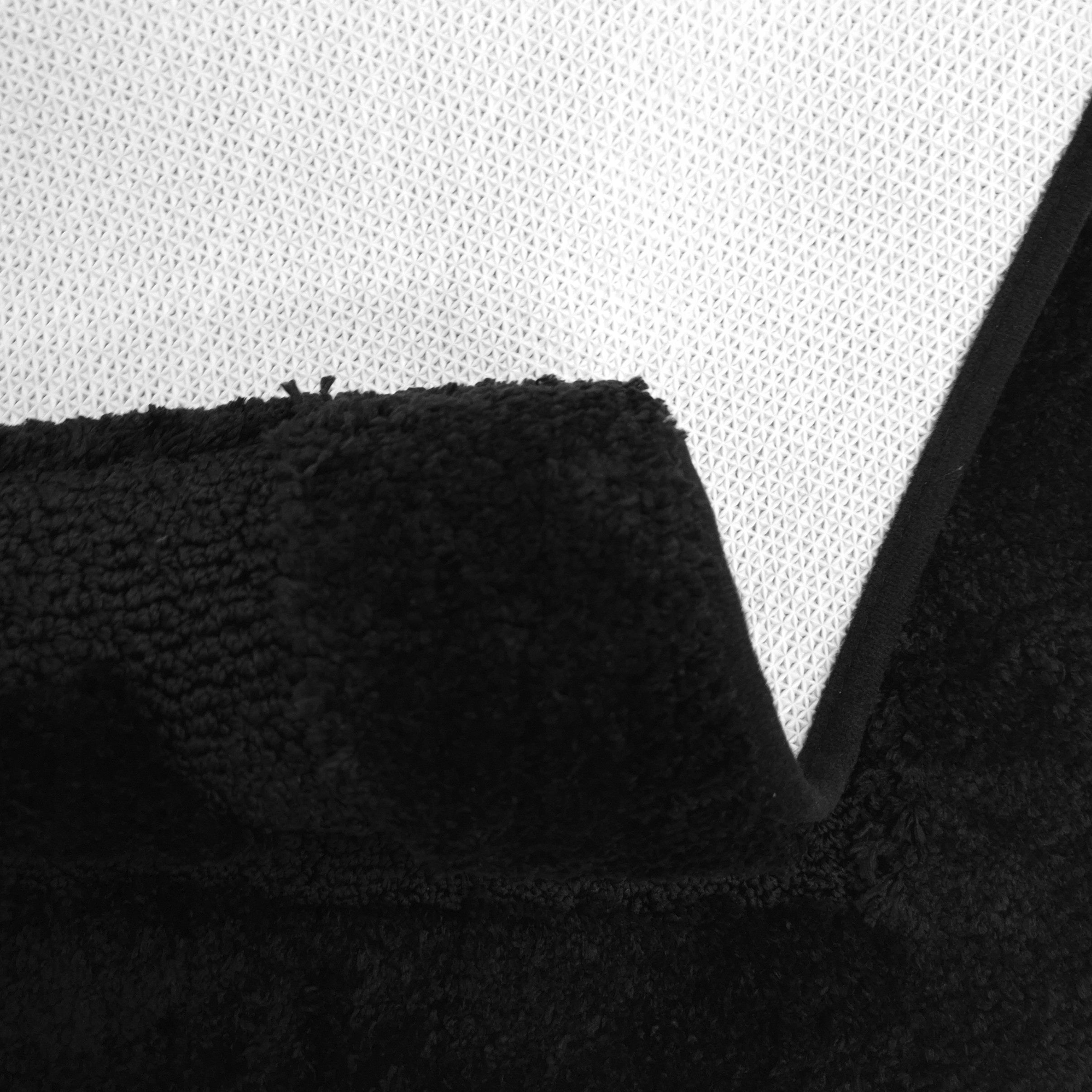 BATHROOM RUG BLACK 50x80 NON-SLIP SOFT FOR BATHROOM BLACK Length 80 cm