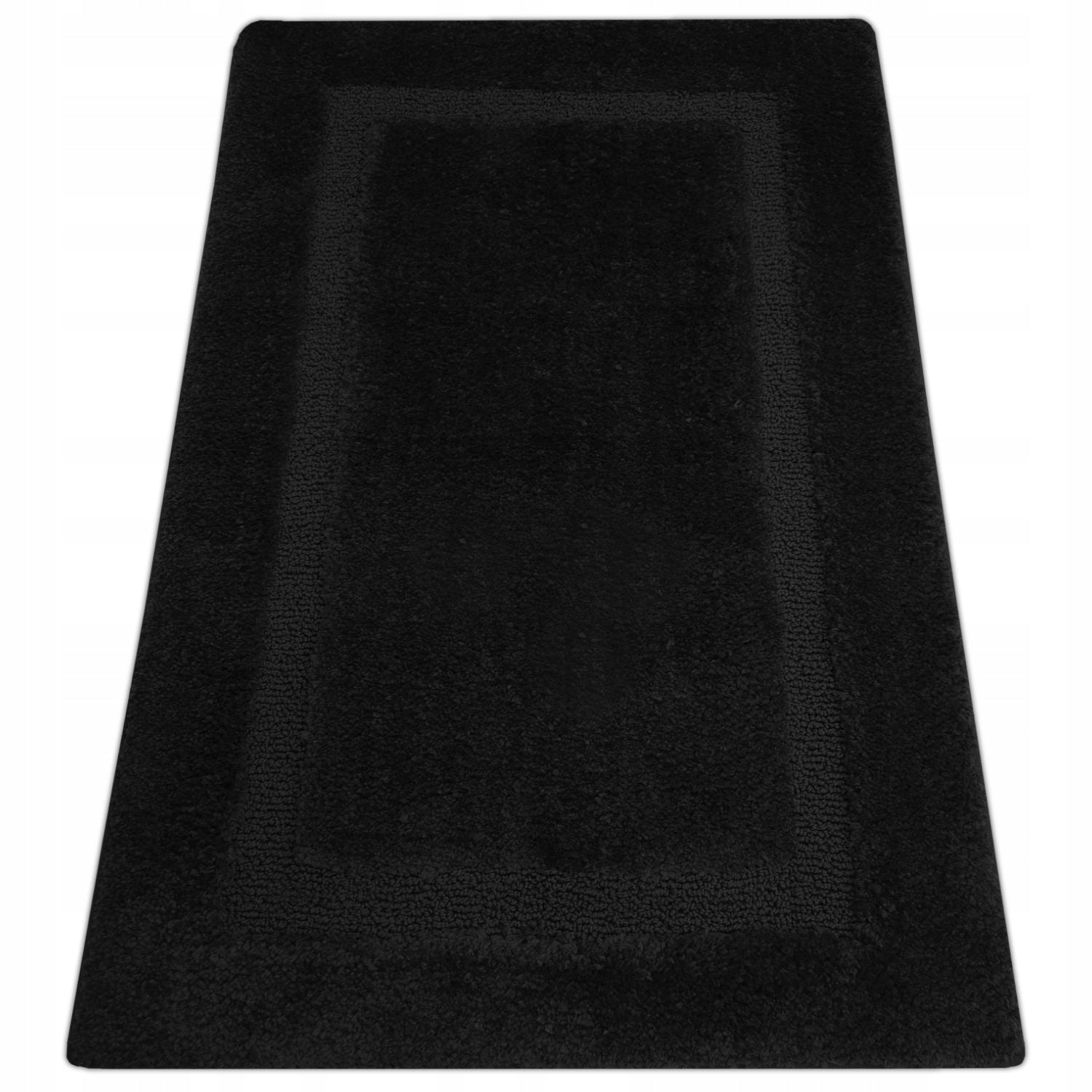 BATHROOM RUG BLACK 50x80 NON-SLIP SOFT FOR BATHROOM BLACK Thickness 12 mm
