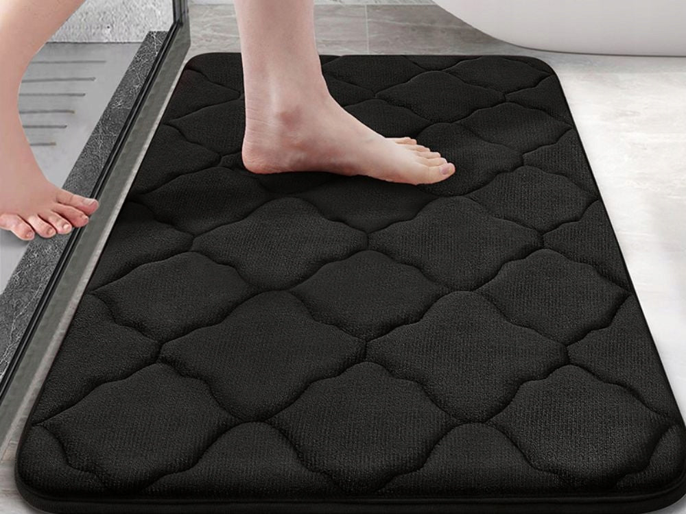 BATHROOM RUG BLACK SOFT WATER ABSORBENT MEMORY FOAM NON-SLIP Manufacturer code 27603