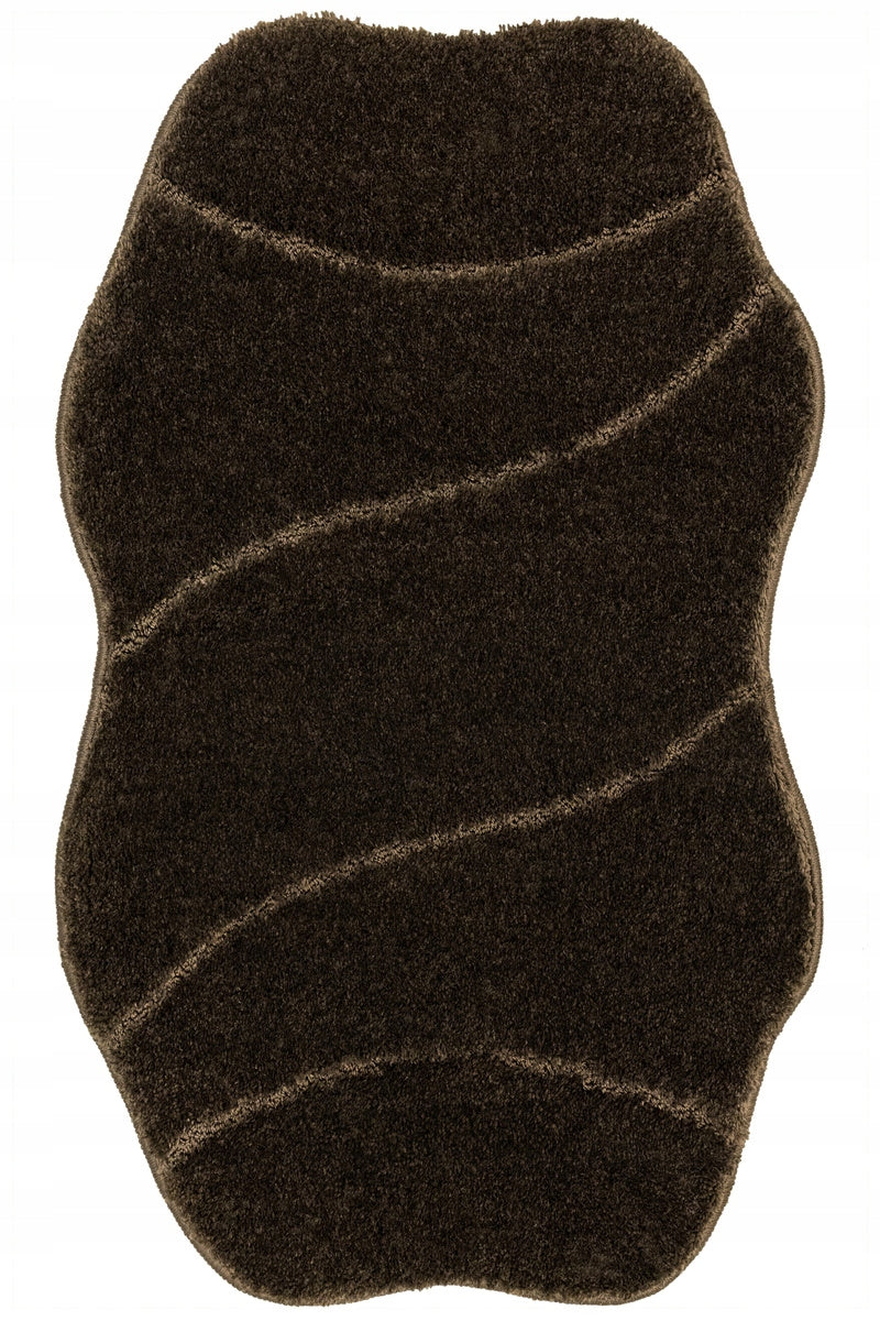 BATHROOM RUG BROWN SHAPE SOFT NON-SLIP DEVON 60x100 cm Length 100 cm