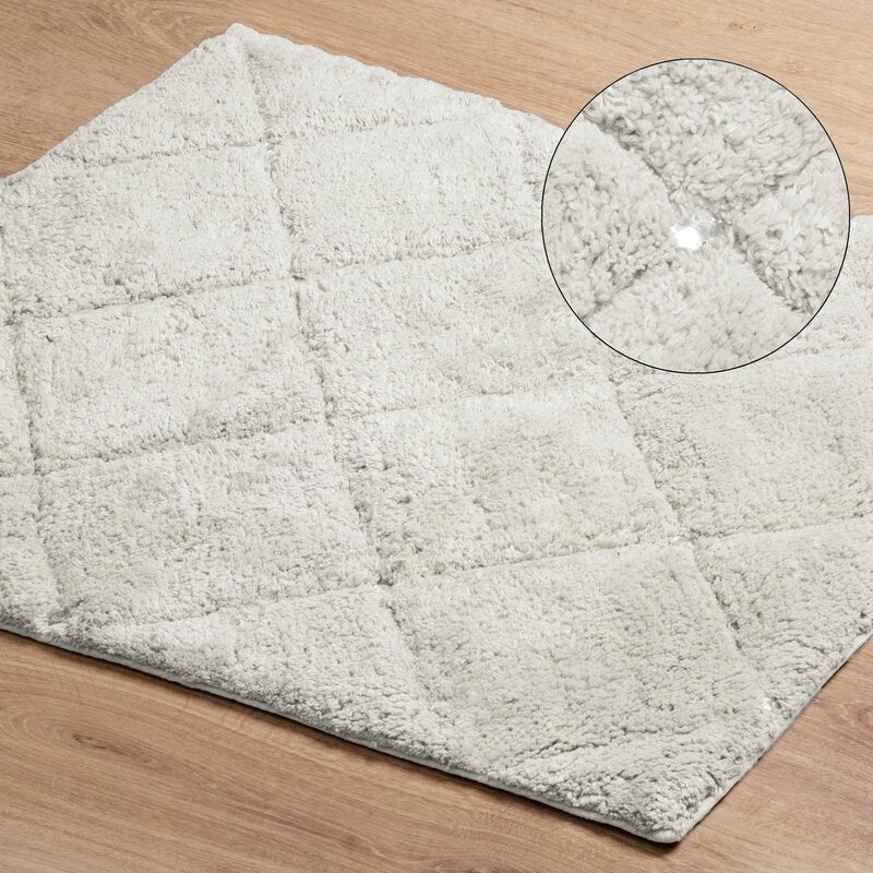 BATHROOM RUG CHIC2 GEOMETRIC PATTERN 60X90 CREAM Length 90 cm