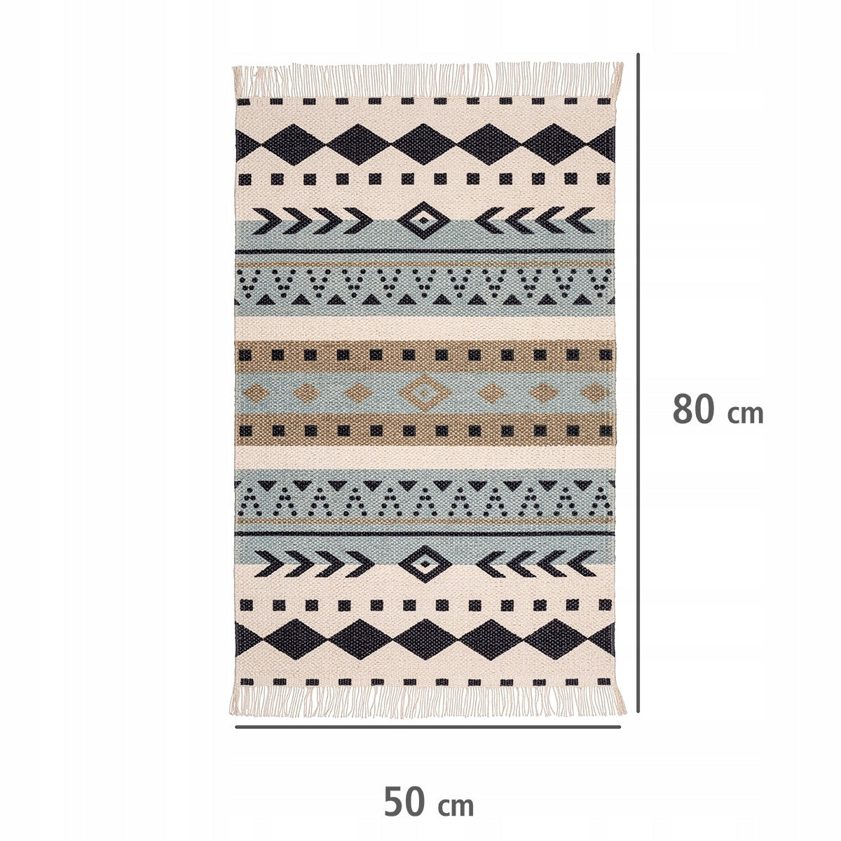 BATHROOM RUG COTTON 50 X 80 CM NON-SLIP LARGE-COLORED Manufacturer code 25277100