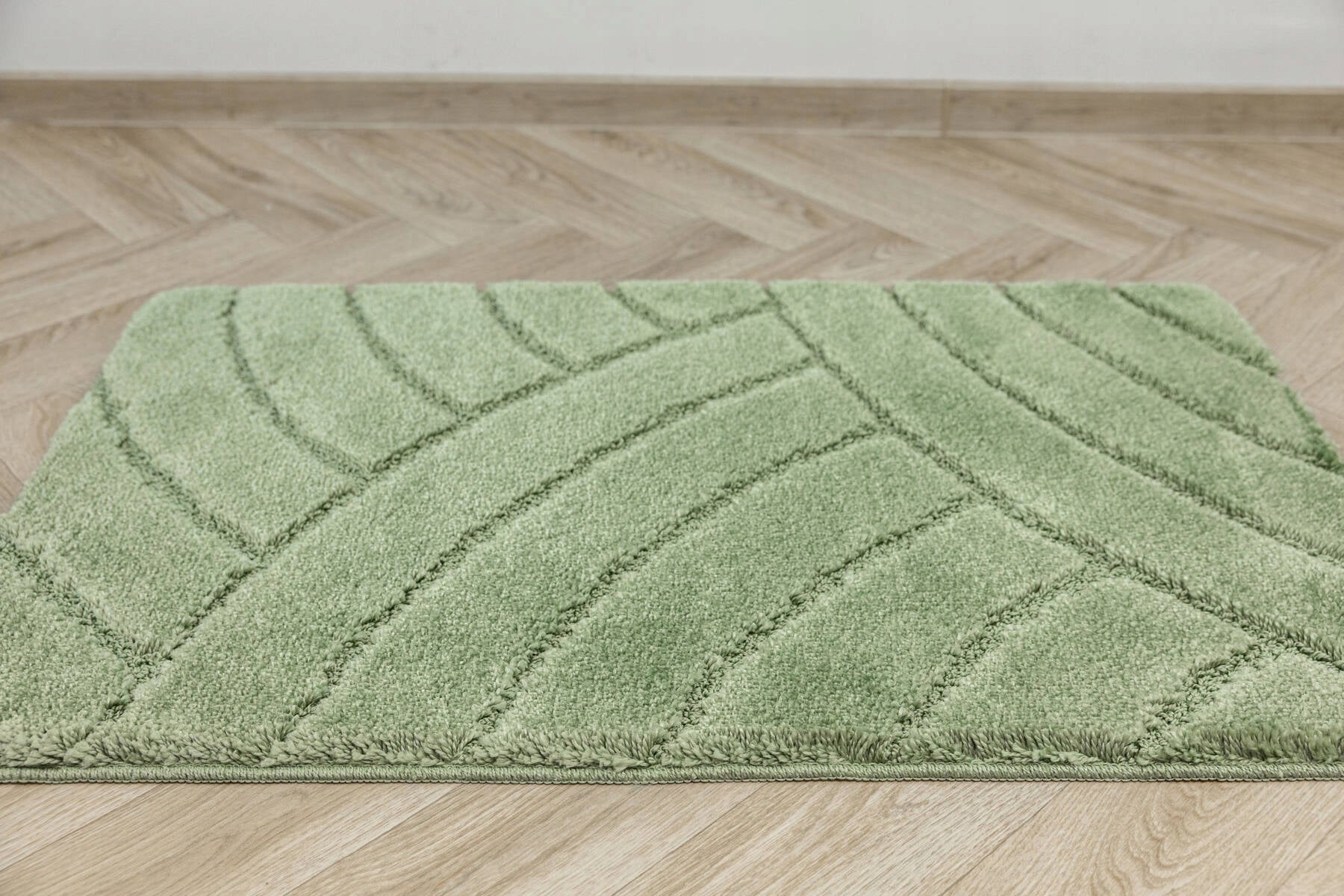 BATHROOM RUG FOR TOILET RUBBERIZED SOFT GREEN MAT SASH 60x100 cm Product width 60 cm