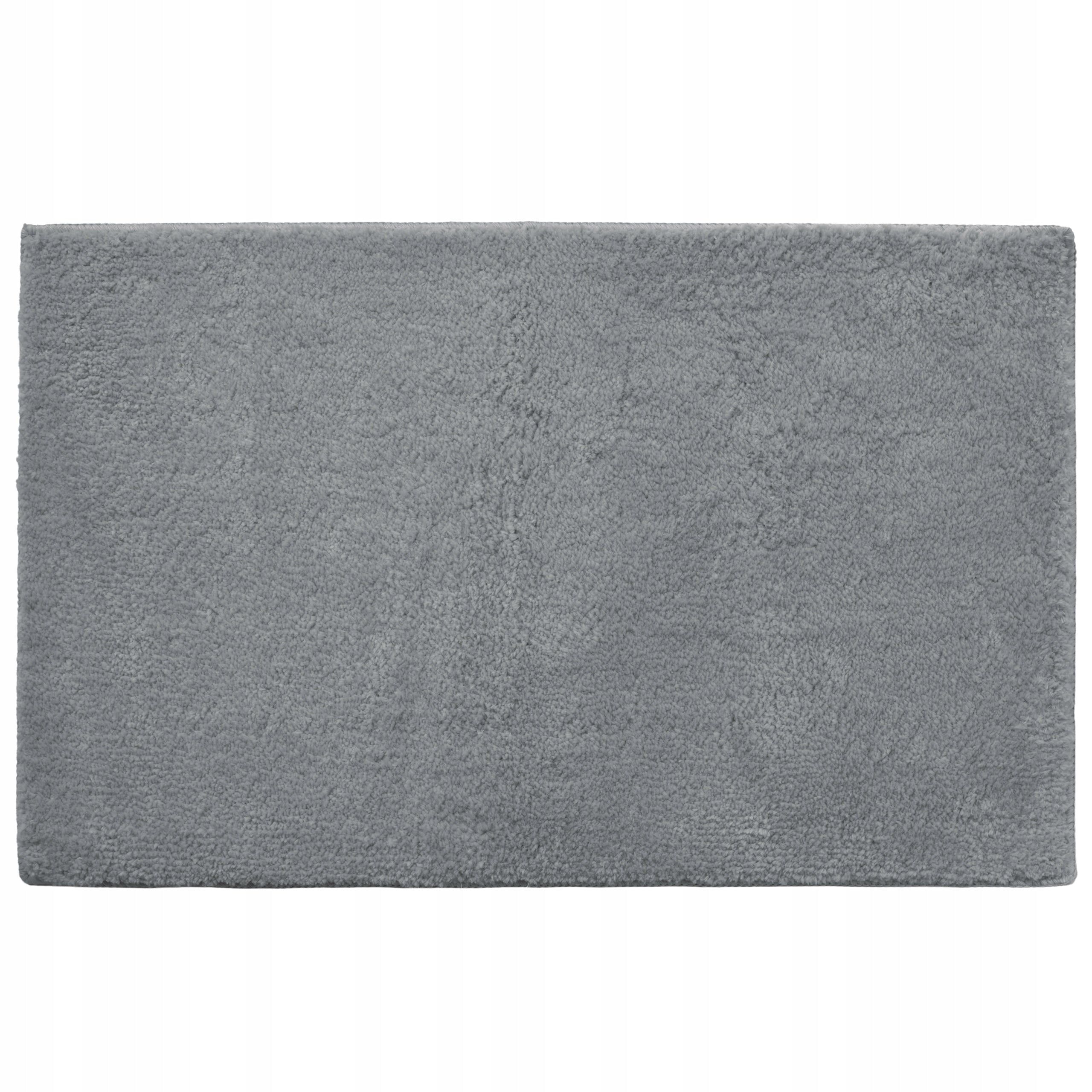 BATHROOM RUG GREY 60x40 SOFT NON-SLIP ABSORBENT MICROFIBER Shape rectangle