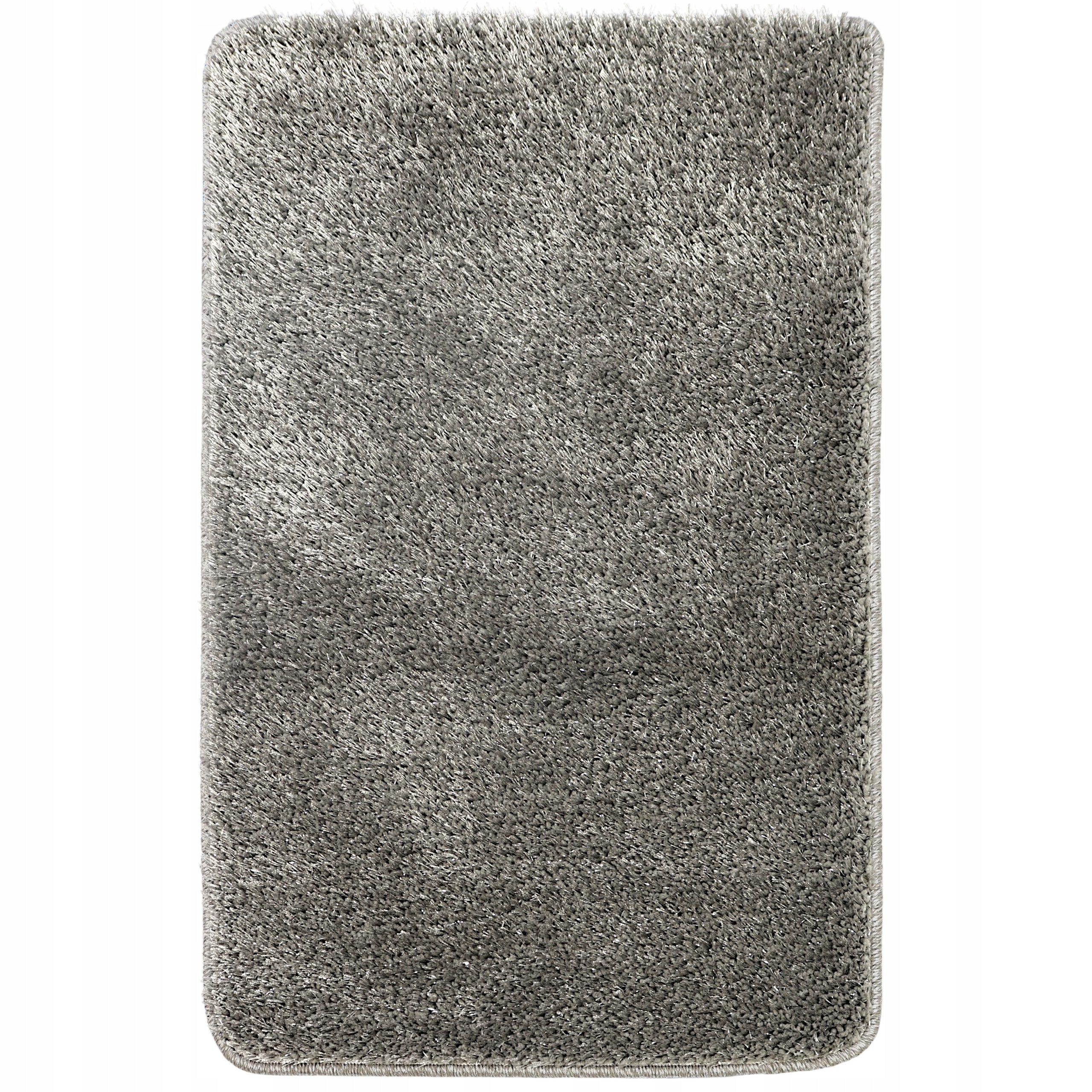 BATHROOM RUG NON-SLIP 60x100 GREY LARGE THICK SOFT GLOSSY Manufacturer code Dywanik Łazienkowy antypoślizgowy szary duży