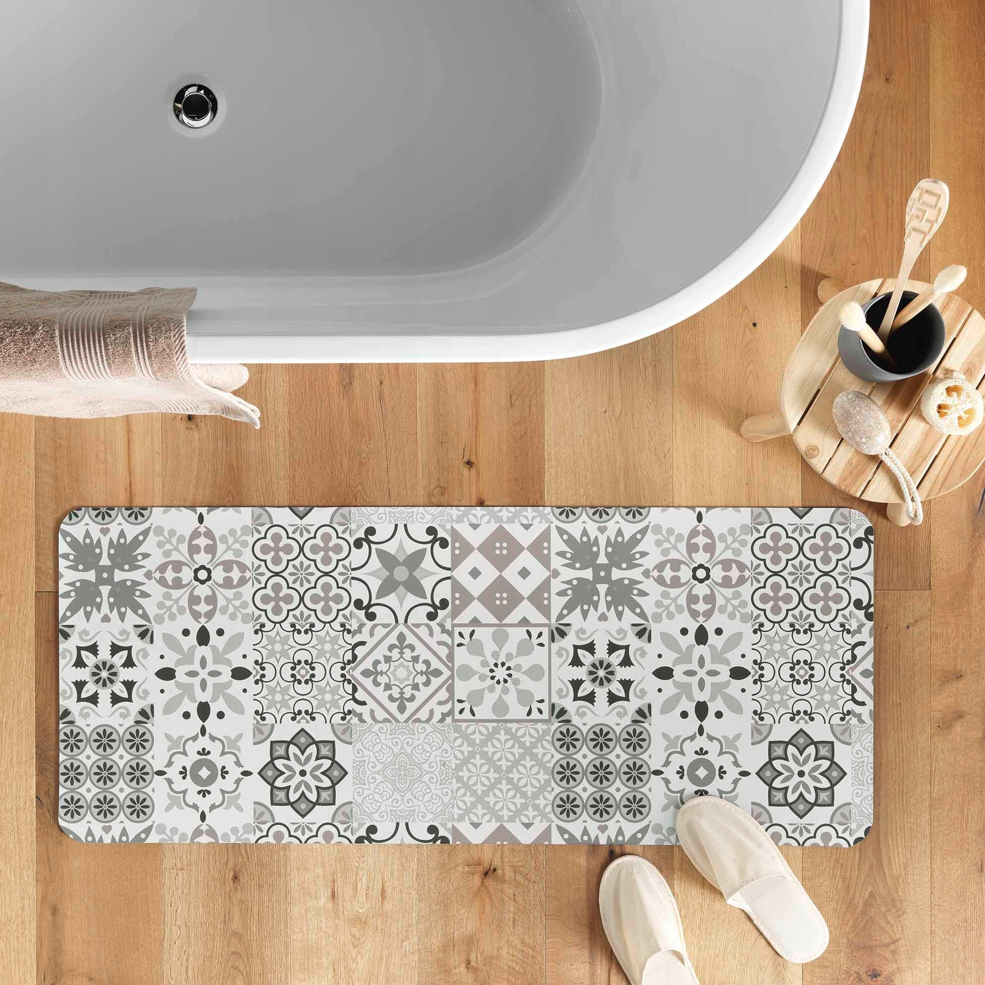 BATHROOM RUG NON-SLIP BATHROOM MAT 50X120 SALOU NATURAL Thickness 5 mm