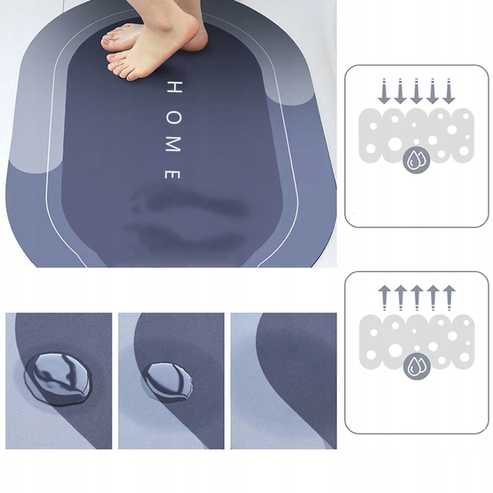 BATHROOM RUG NON-SLIP BATHROOM MAT QUICK-DRYING 60x40 cm Length 80 cm