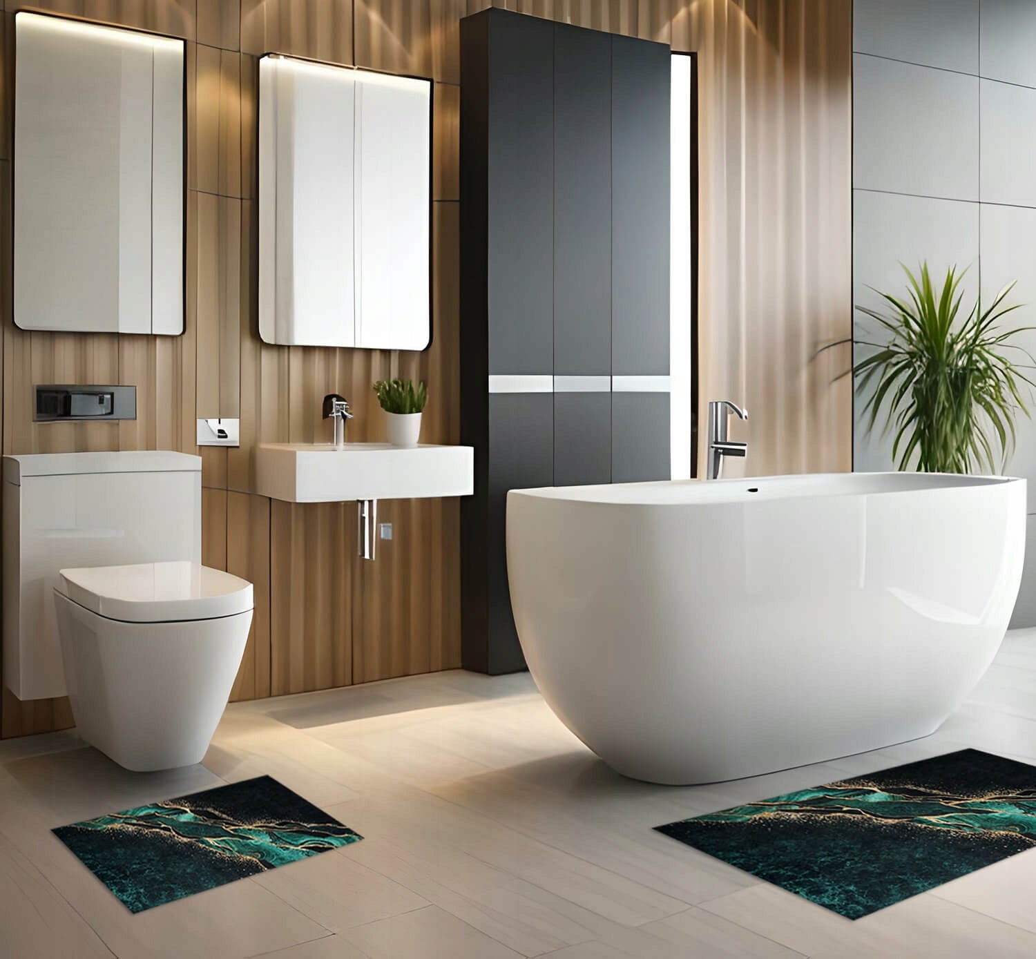 BATHROOM RUG NON-SLIP BATHROOM RUGS MAT SOFT 60x100 Packaging status original