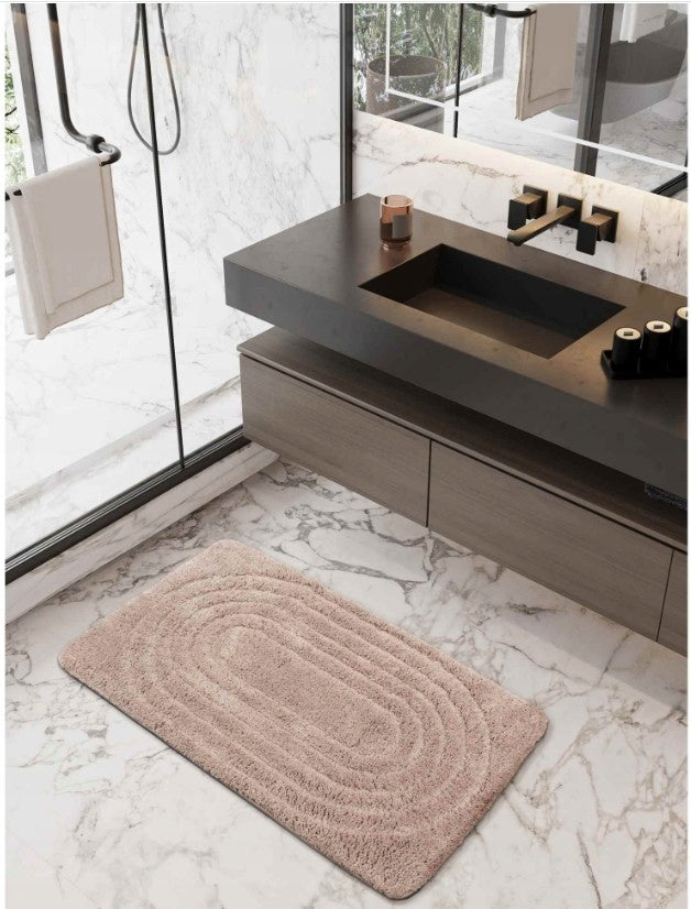BATHROOM RUG NON-SLIP BATHROOM SOFT BEIGE 60X100 Product width 60 cm