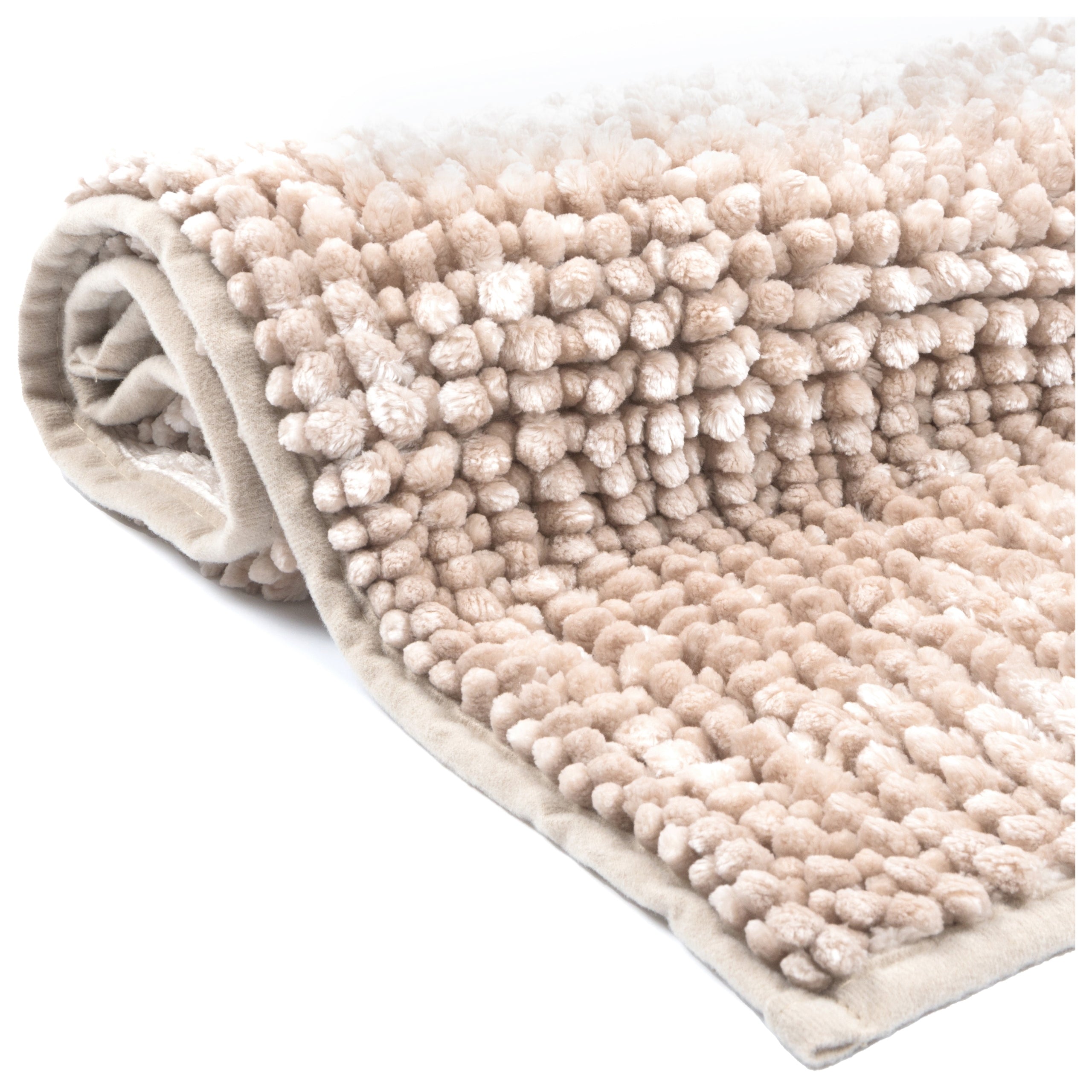 BATHROOM RUG NON-SLIP BEIGE SOFT THICK LARGE FLUFFY 60x90cm