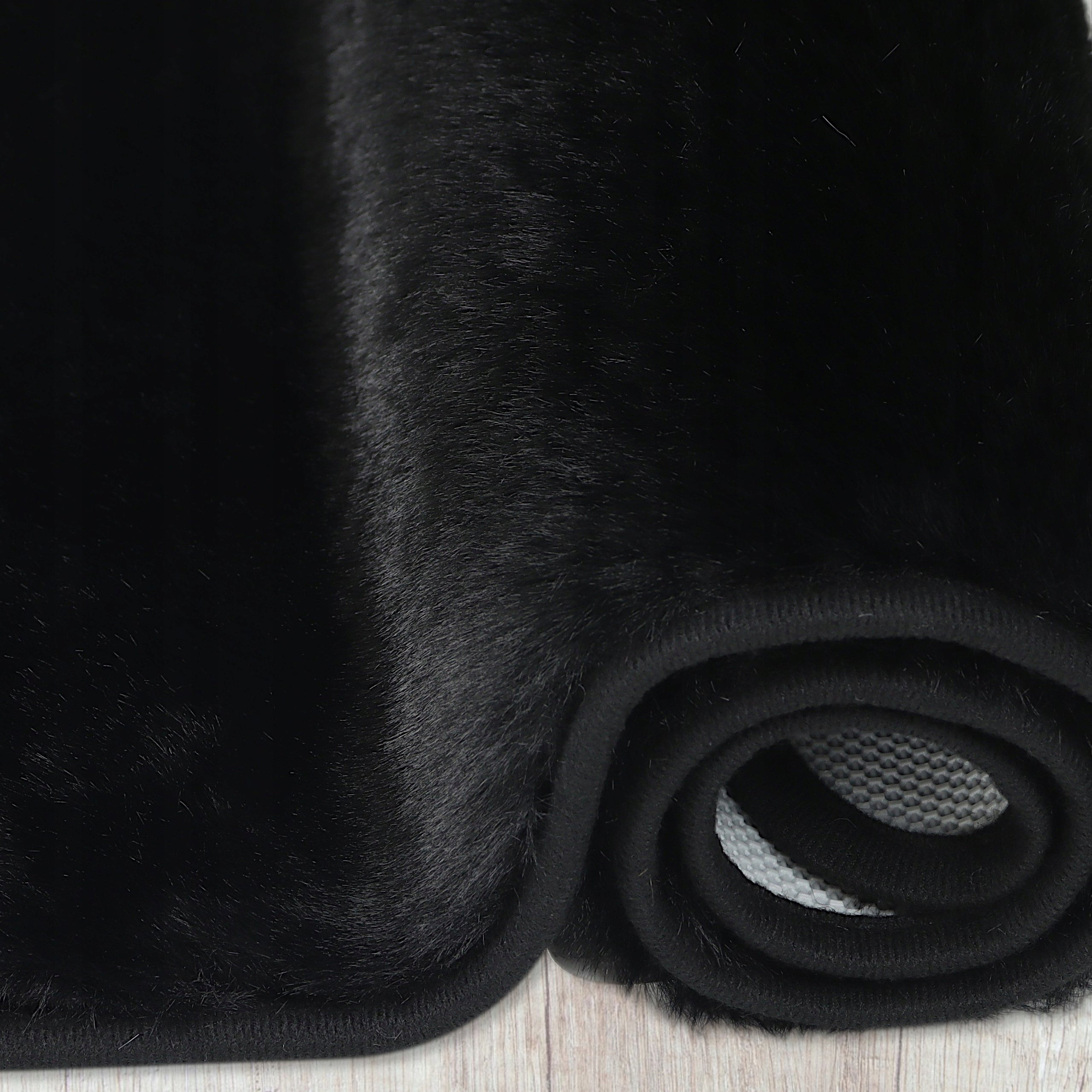 BATHROOM RUG NON-SLIP BLACK LARGE 50X80 CM QUICK-DRYING SMOOTH Shape rectangle