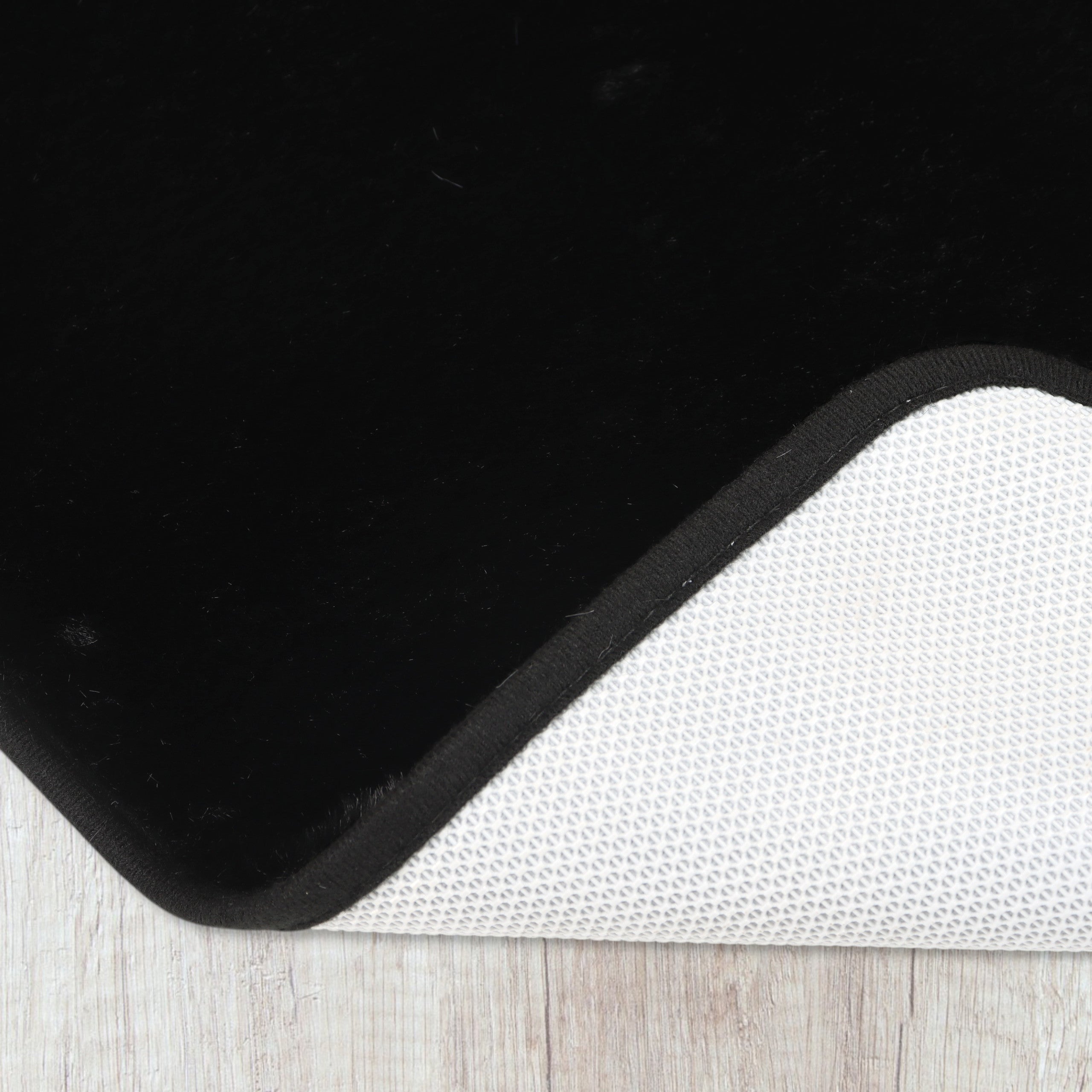 BATHROOM RUG NON-SLIP BLACK LARGE 50X80 CM QUICK-DRYING SMOOTH Thickness 20 mm