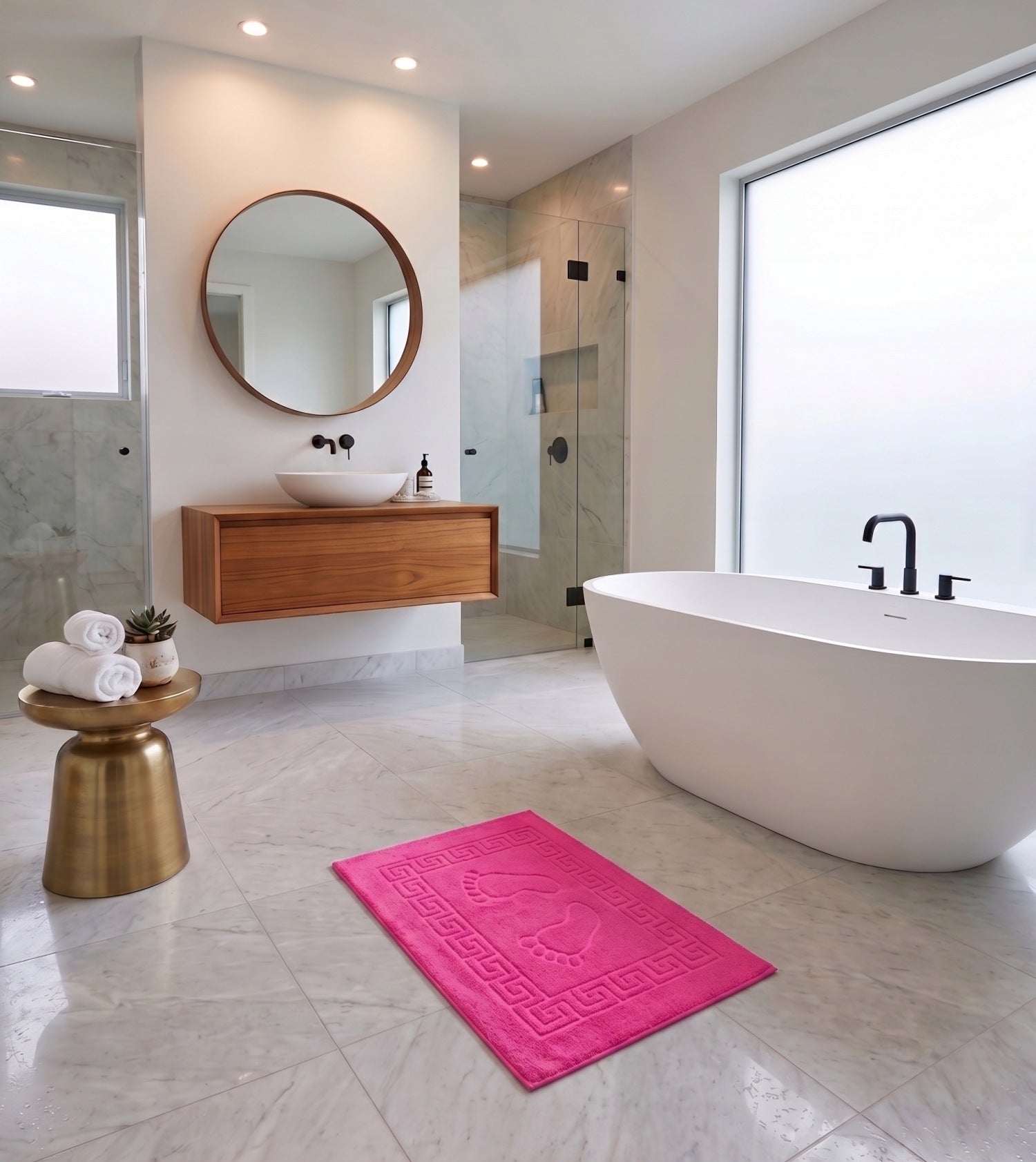 BATHROOM RUG NON-SLIP FOOT 50X70 CM FOOT BATHROOM MAT Manufacturer code STOPKI DYWANIK ŁAZIENKOWY ANTYPOŚLIZGOWY MATA