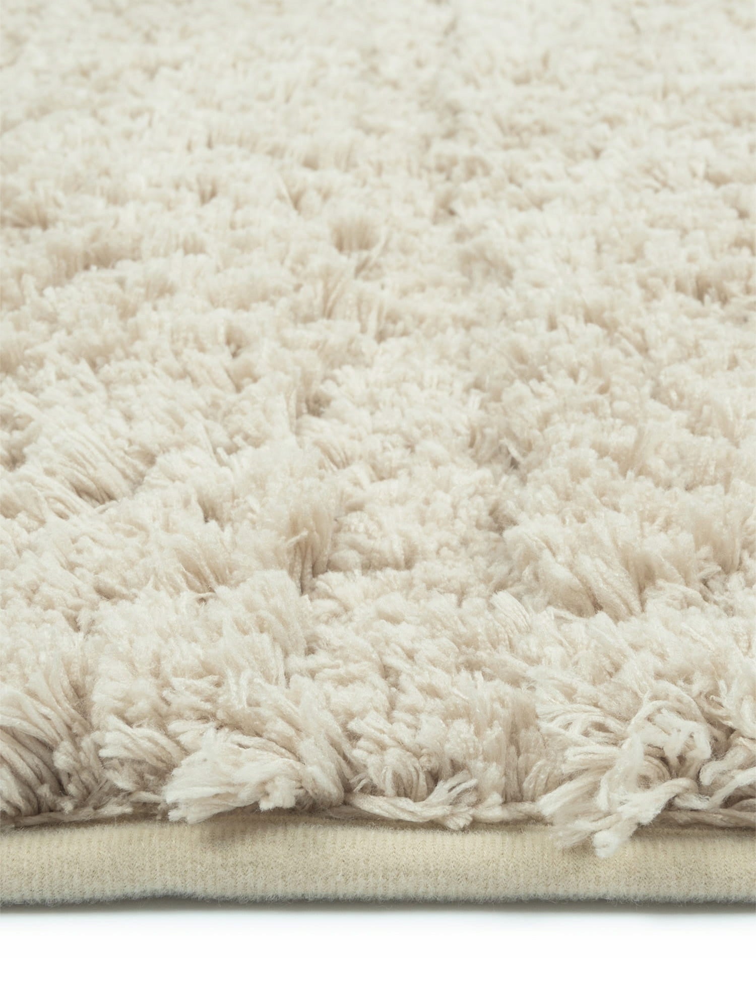 BATHROOM RUG NON-SLIP LARGE 60X110CM BEIGE SOFT FLUFFY Thickness 13 mm