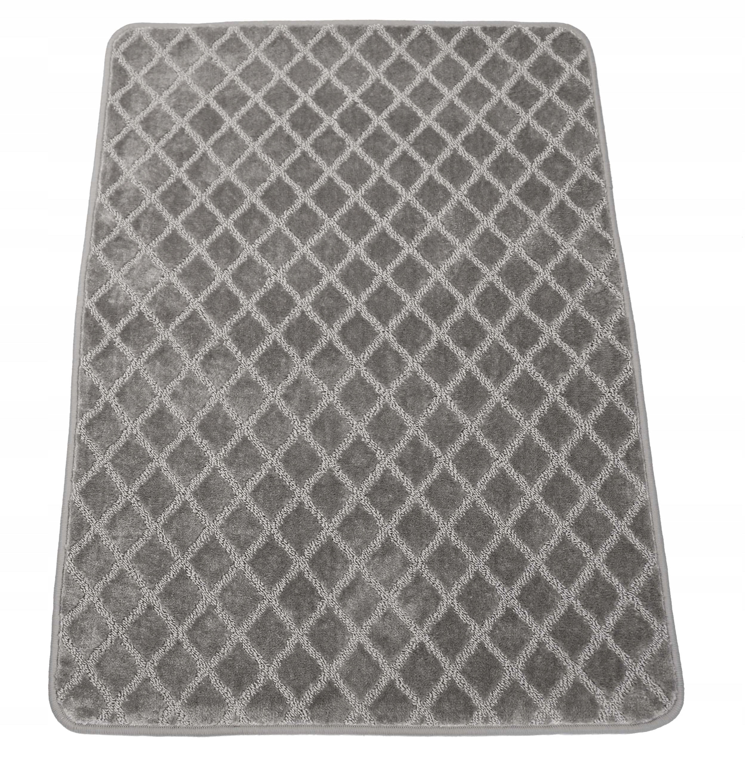 BATHROOM RUG NON-SLIP LARGE ELEGANT 3D GREY 100X150 cm Manufacturer code Dywanik do łazienki Luxus