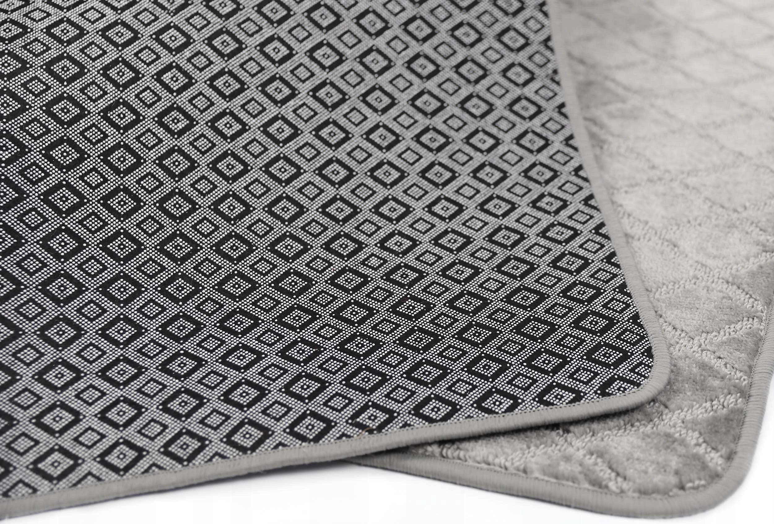 BATHROOM RUG NON-SLIP LARGE ELEGANT 3D GREY 80X120 cm Shape rectangle