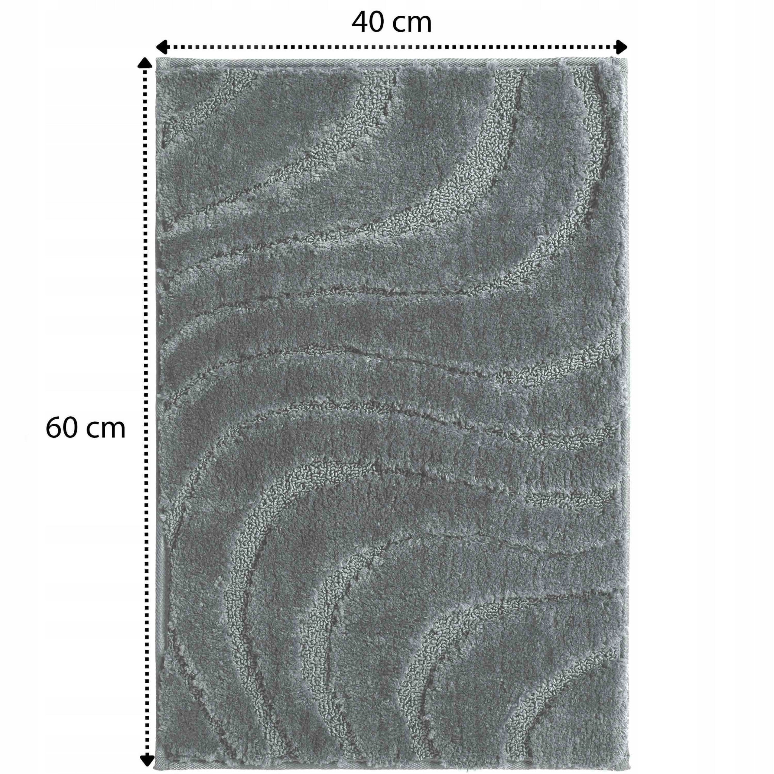 BATHROOM RUG NON-SLIP MICROFIBER 40x60 GREY THICK MAT Brand Sepio