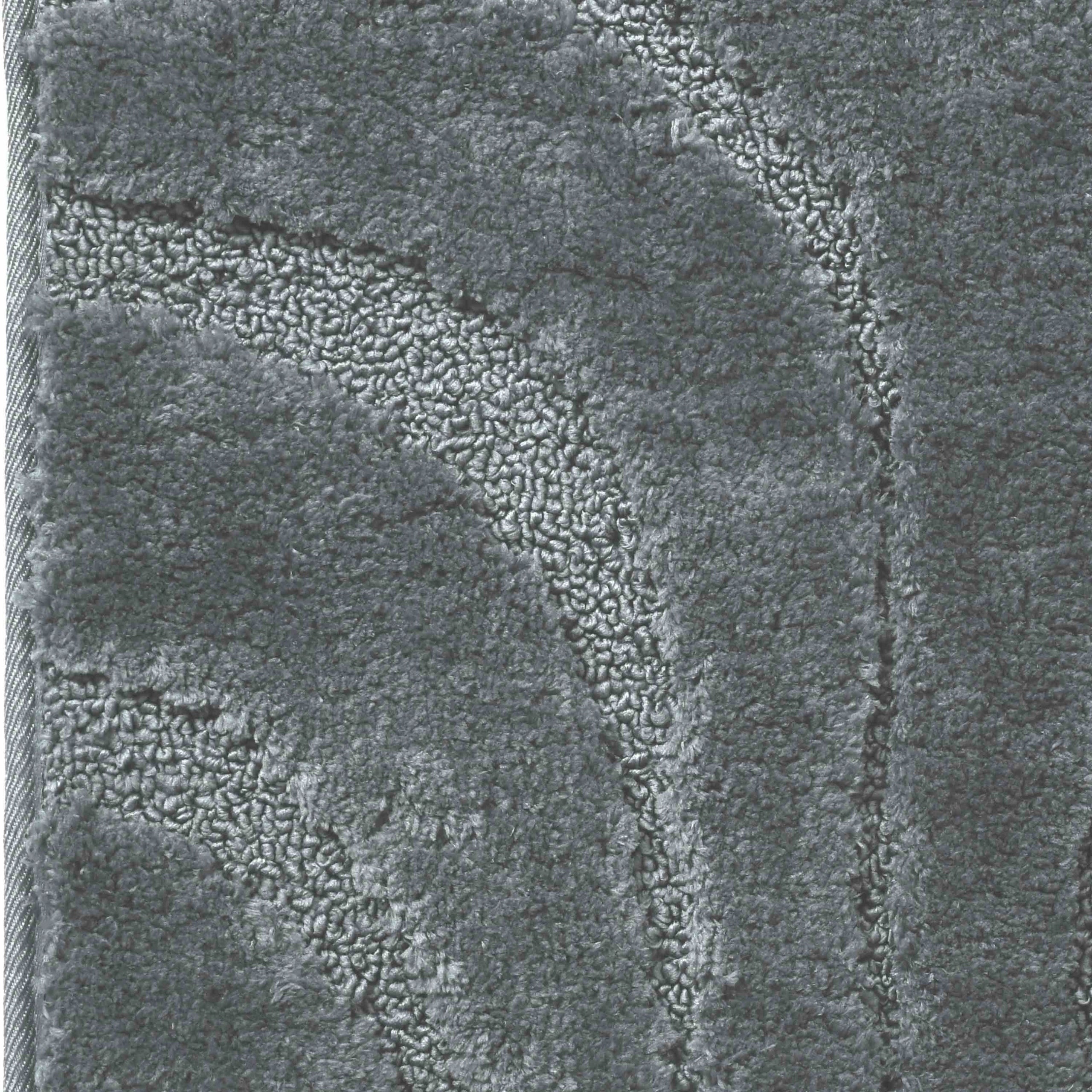 BATHROOM RUG NON-SLIP MICROFIBER 40x60 GREY THICK MAT Shape rectangle