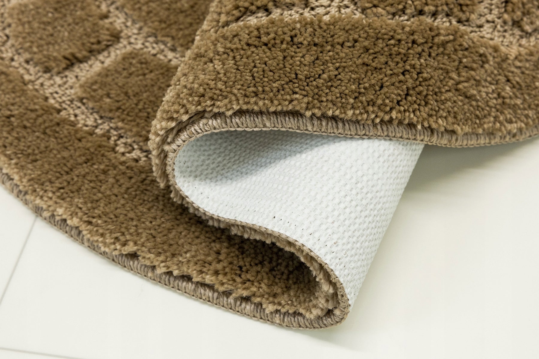 BATHROOM RUG NON-SLIP OVAL BEIGE SOFT MAT OCEAN 60x100 cm Material polypropylene