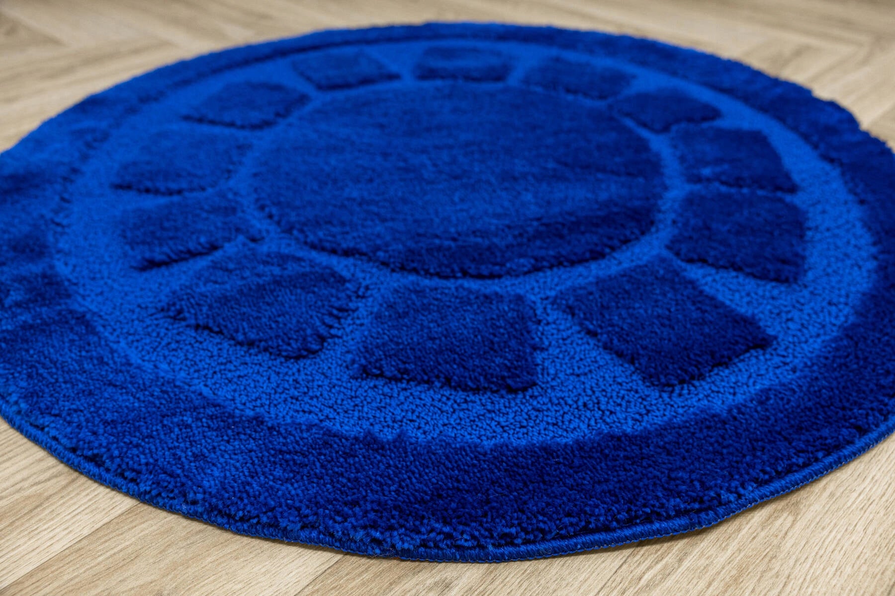 BATHROOM RUG NON-SLIP ROUND CIRCLE BLUE OCEAN D. 100 cm Product width 100 cm