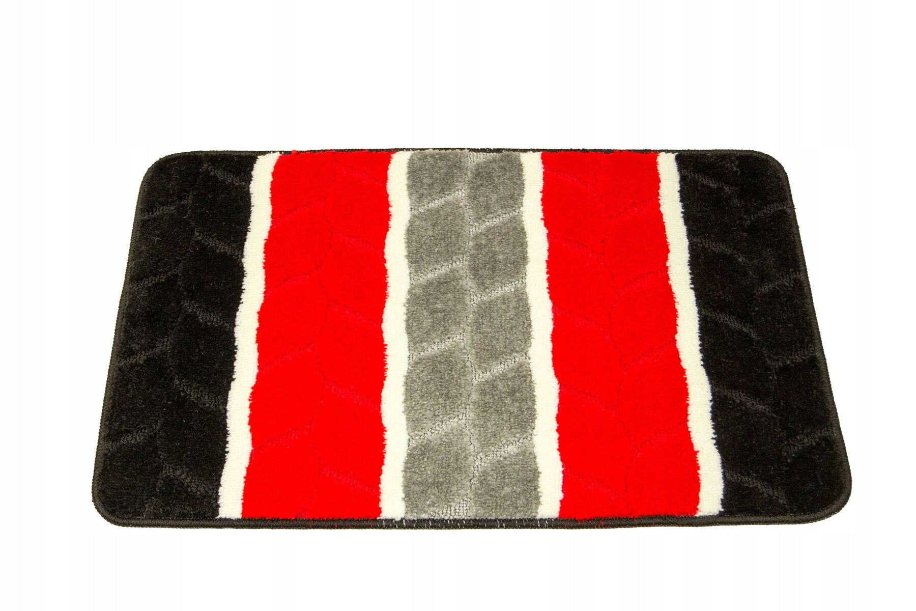 BATHROOM RUG NON-SLIP SET 3-cz RED FANO IN LEAF LINE Product width 50 cm