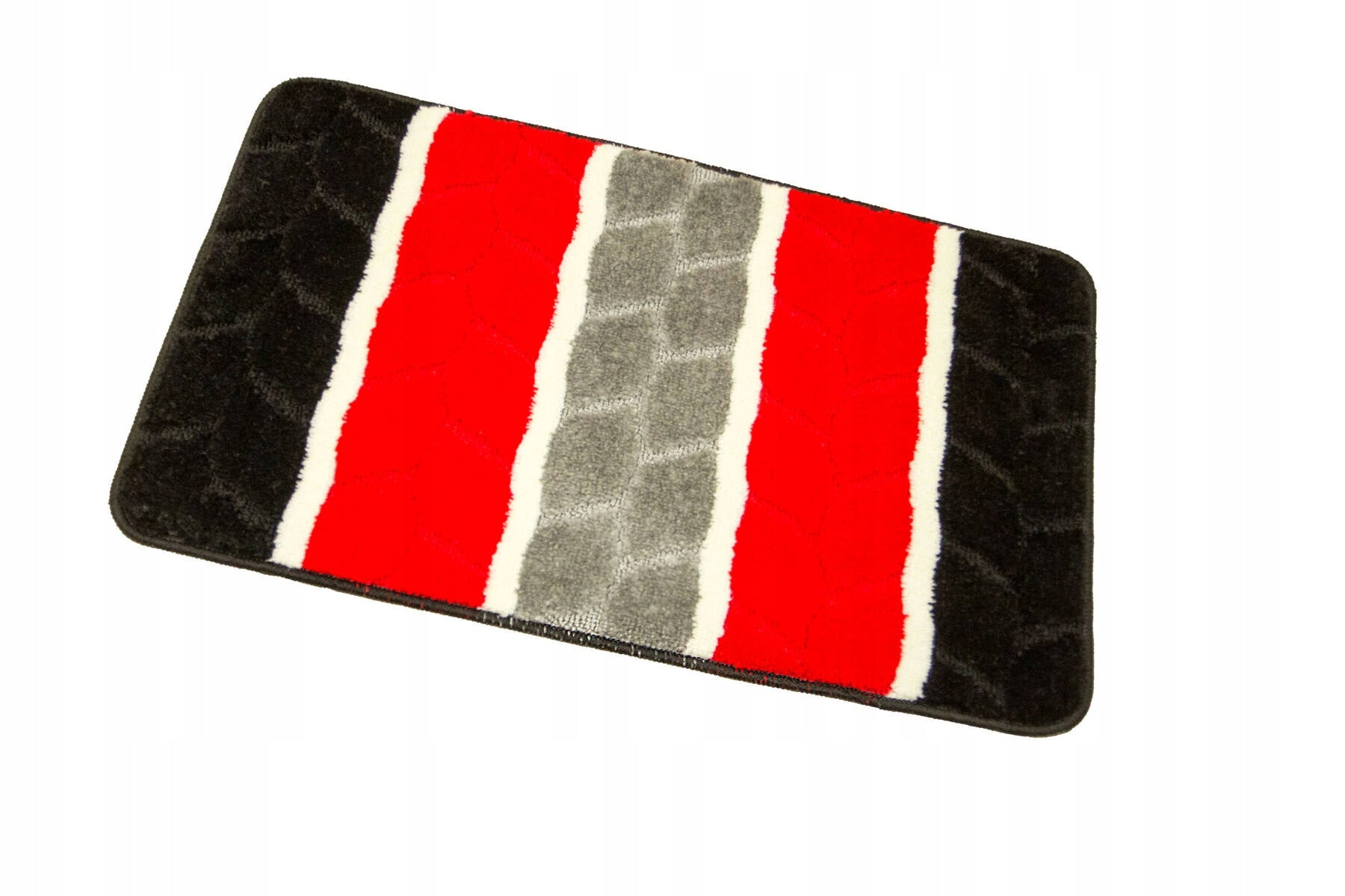 BATHROOM RUG NON-SLIP SET 3-cz RED FANO IN LEAF LINE Shape rectangle