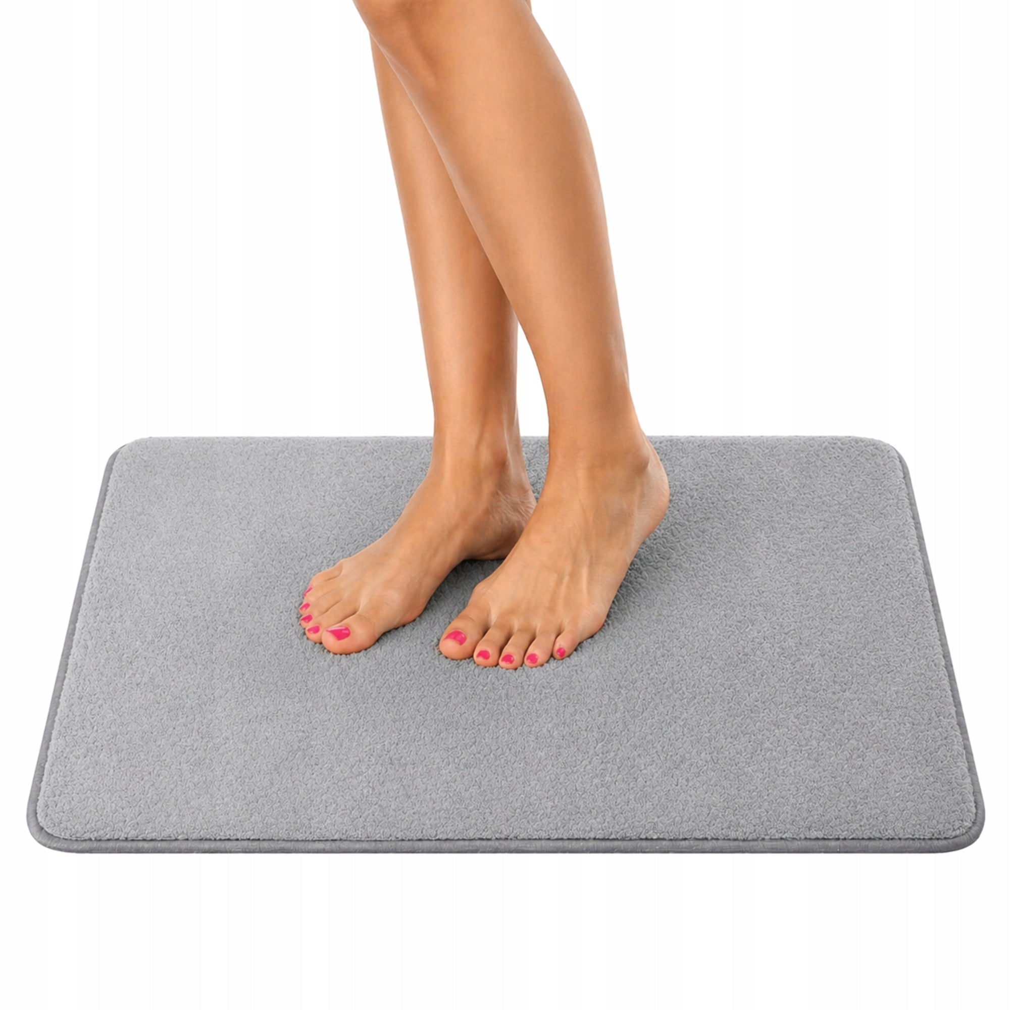 BATHROOM RUG NON-SLIP SOFT GREY FOR SHOWER MAT 50x80 cm
