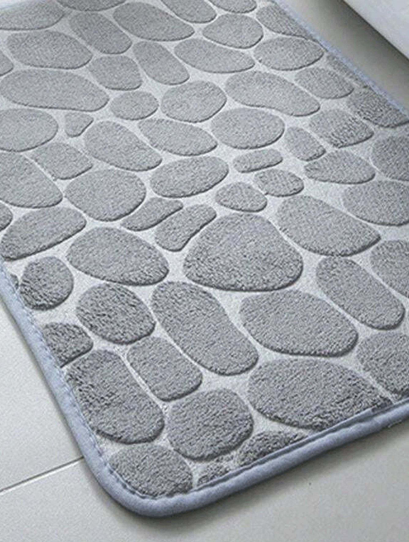 BATHROOM RUG NON-SLIP SOFT MAT GREY ABSORBENT 50 x 80 Thickness 0.9 mm