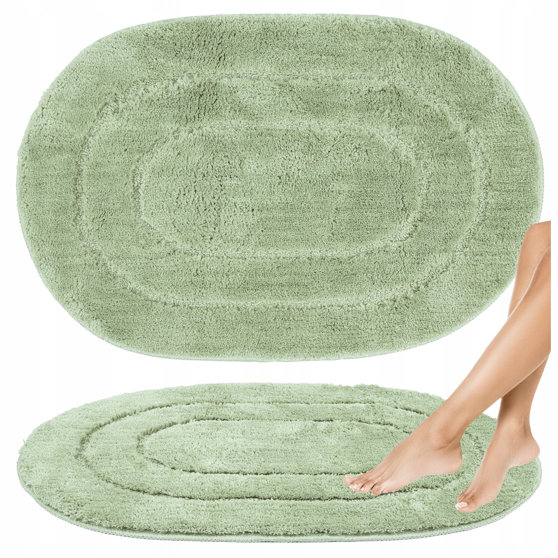 BATHROOM RUG OVAL NON-SLIP LARGE SOFT FOR WASHING 50x80cm EAN (GTIN) 5904024203230