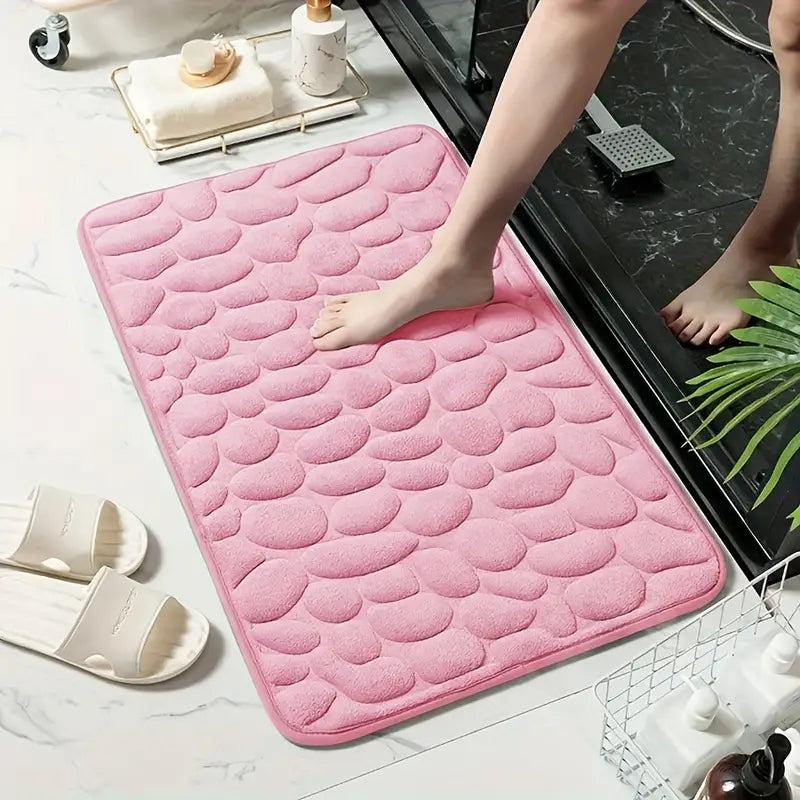 BATHROOM RUG PINK NON-SLIP 1 PC SOFT CAN BE WASHED 80X50 CM