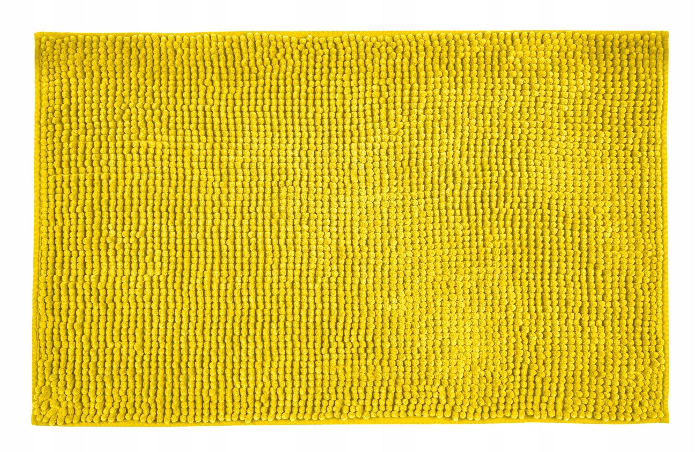 BATHROOM RUG RECTANGULAR YELLOW SYNTHETIC FOR BATHROOM 80 x 50 cm