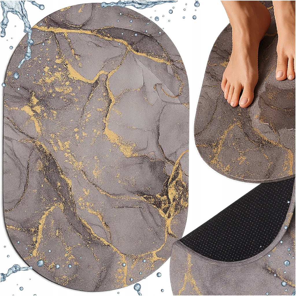 BATHROOM RUG ROUND QUICK DRYING 40x60 FOAM BATHROOM MAT EAN (GTIN) 5907152804973