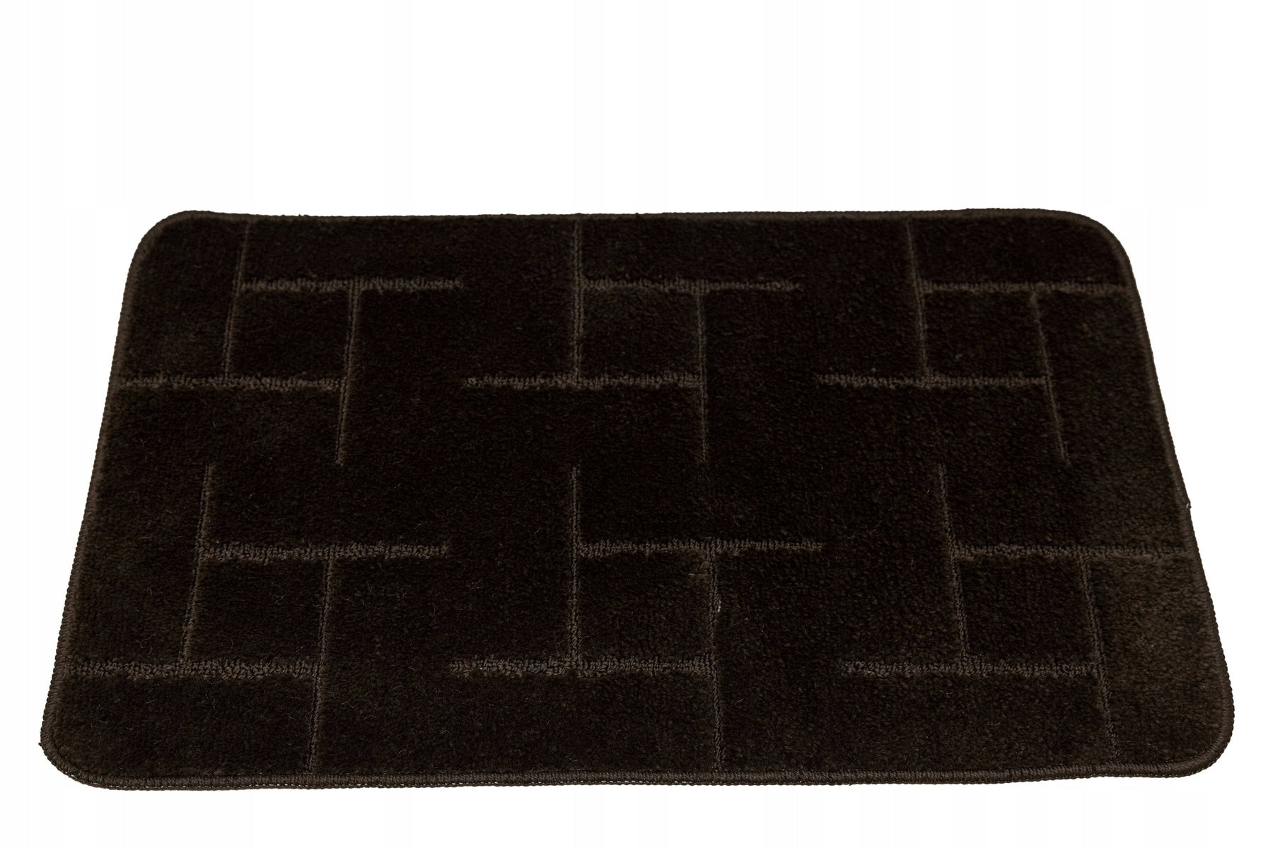 BATHROOM RUG RUBBERIZED SET 2-cz SOFT BROWN WENGE TERAMO Length 80 cm