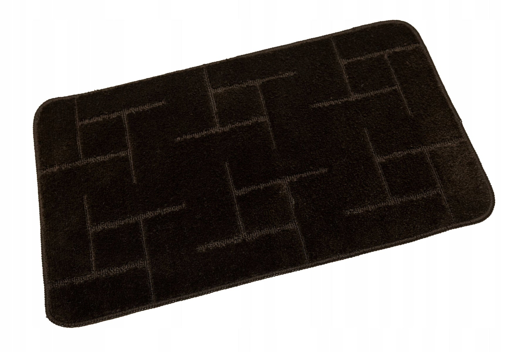BATHROOM RUG RUBBERIZED SET 2-cz SOFT BROWN WENGE TERAMO Product width 50 cm