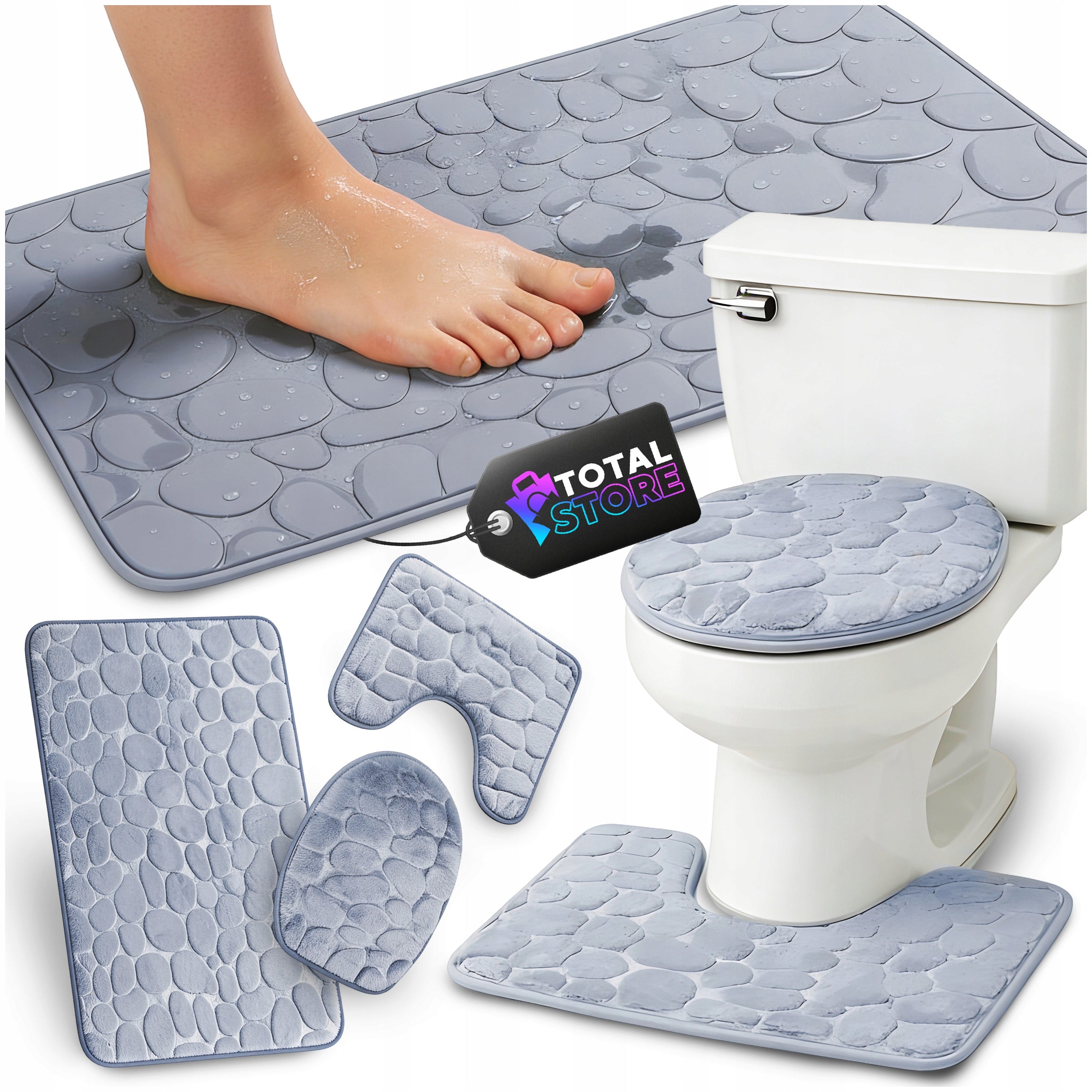 BATHROOM RUG SET BATHROOM RUGS NON-SLIP ABSORBENT