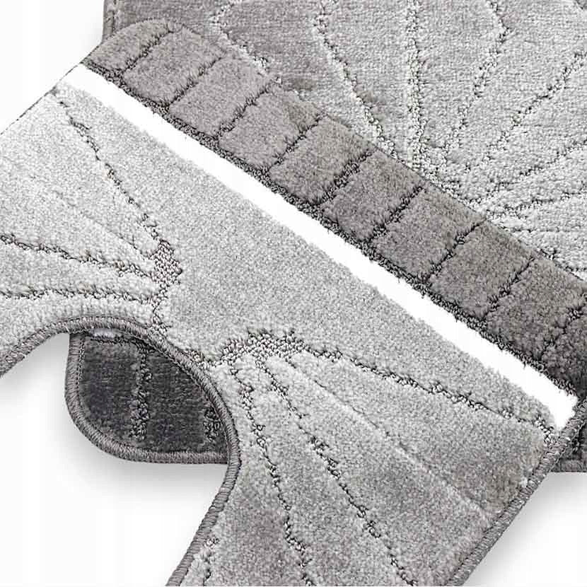BATHROOM RUG SET OF 2 NON-SLIP RUGS SOFT GREY 50X80 Brand Sindbad