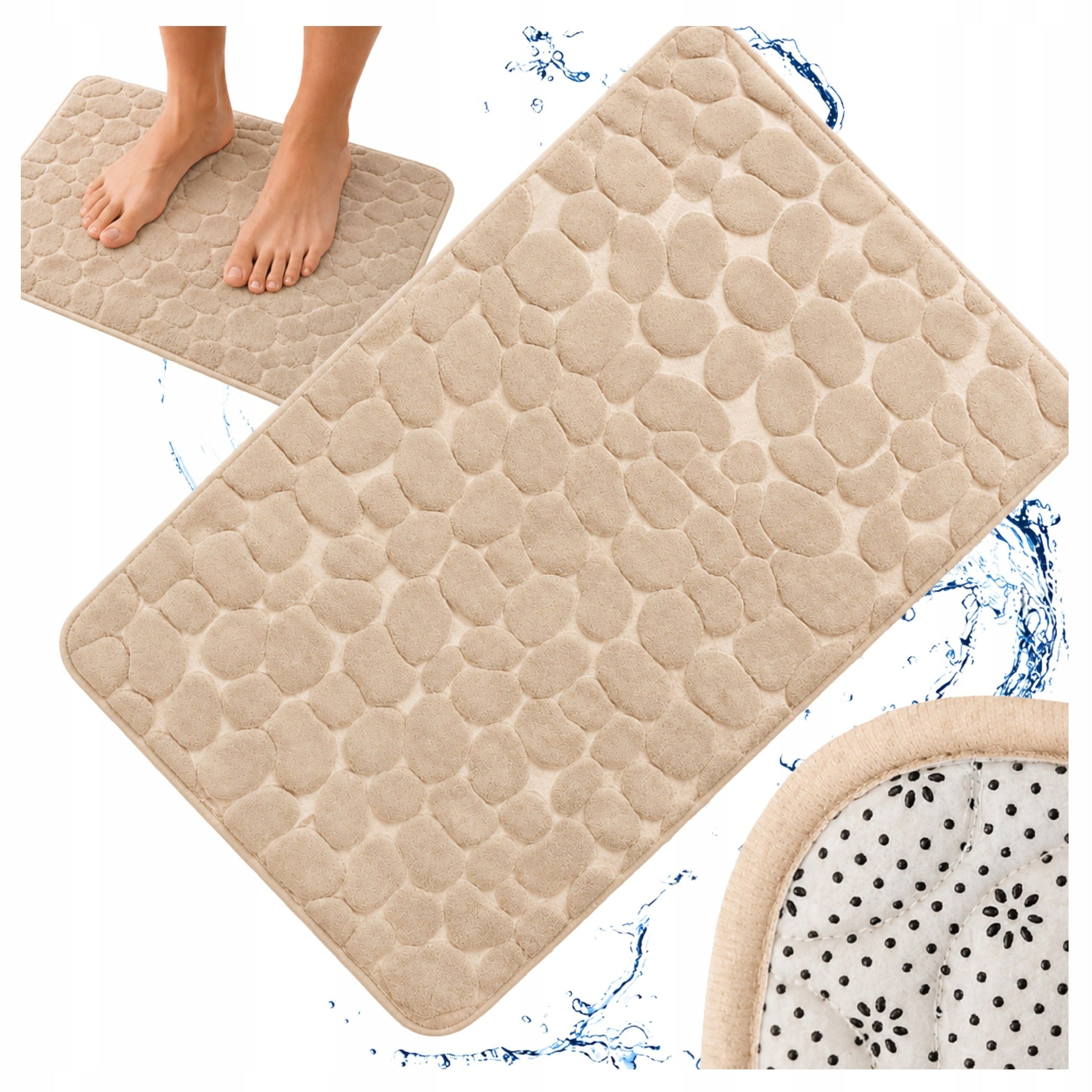 BATHROOM RUG SOFT ABSORBENT NON-SLIP 50 x 80CM QUICK-DRYING Manufacturer code 27606